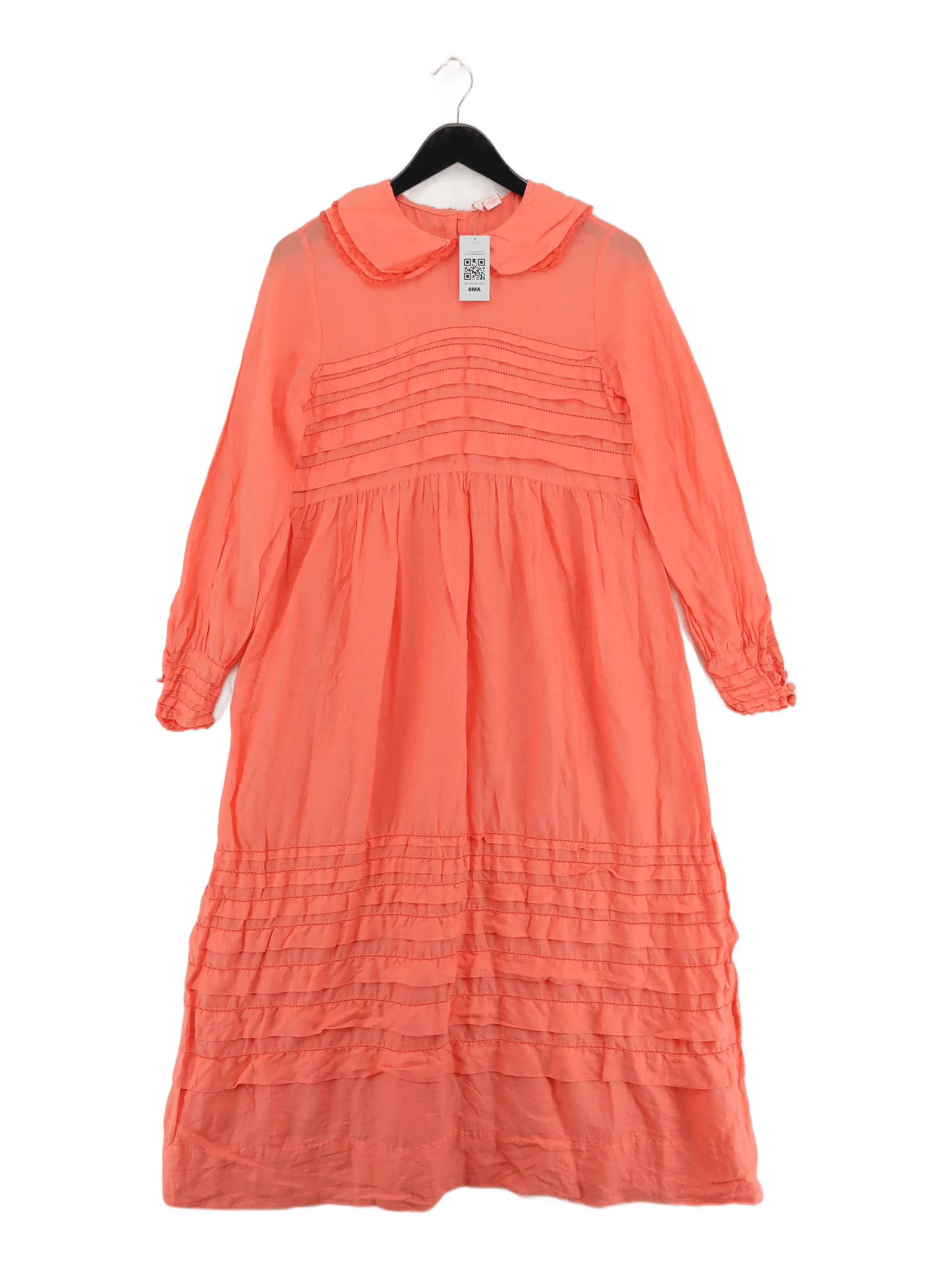 Ghost London Shirt Midi Dress XS in Orange