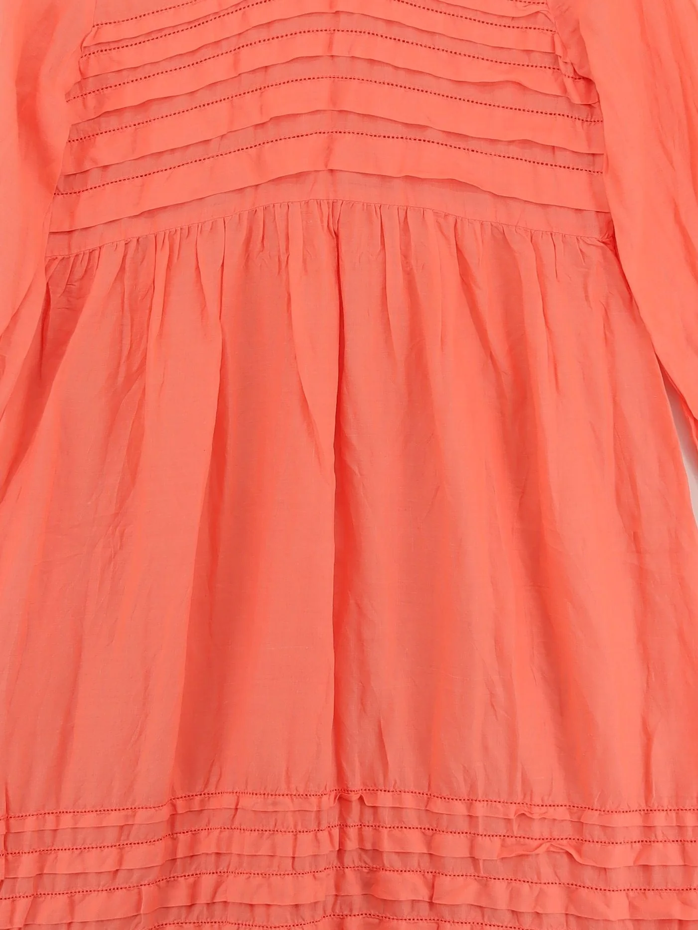 Ghost London Shirt Midi Dress XS in Orange - Image 3