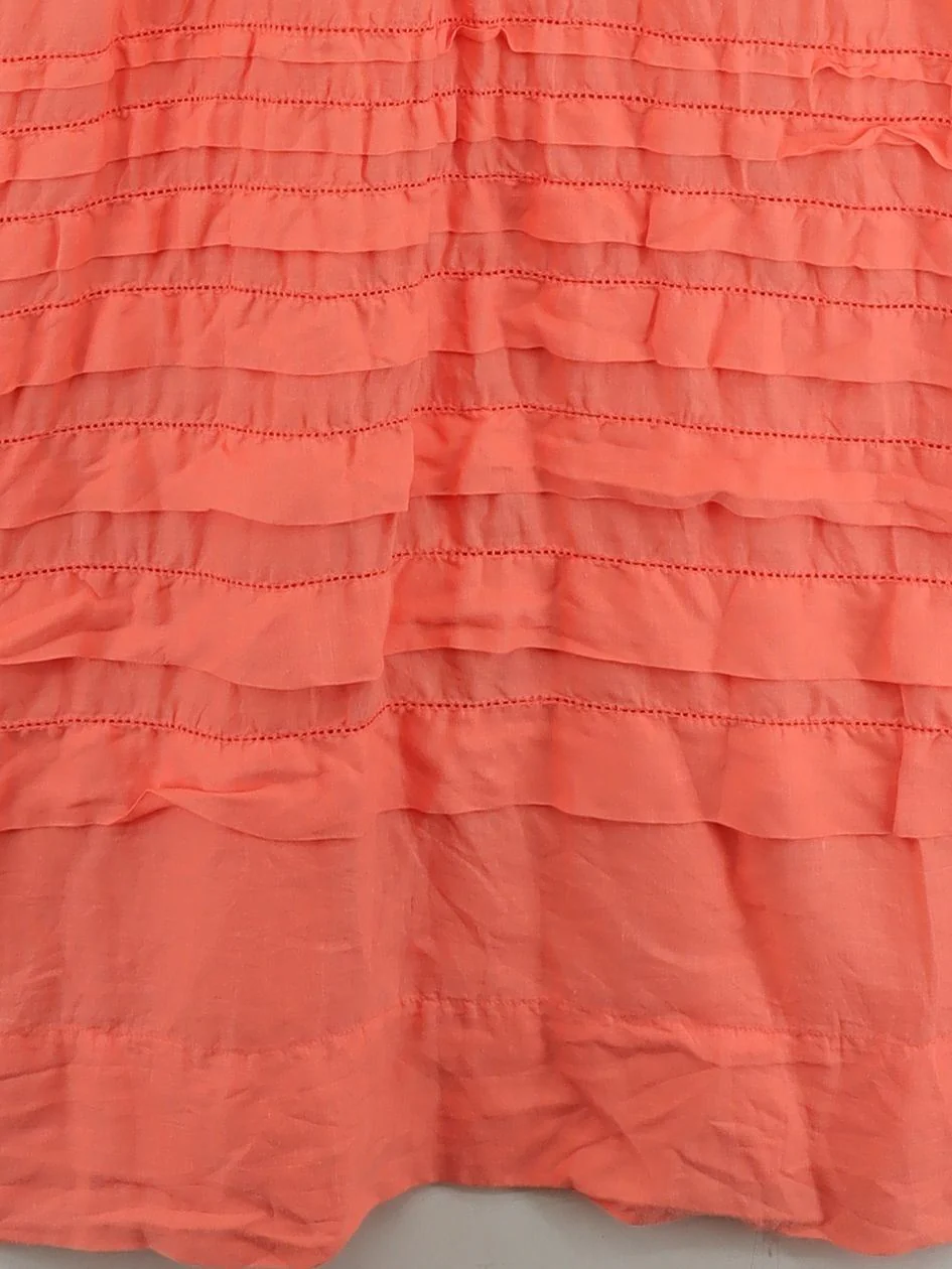 Ghost London Shirt Midi Dress XS in Orange - Image 4