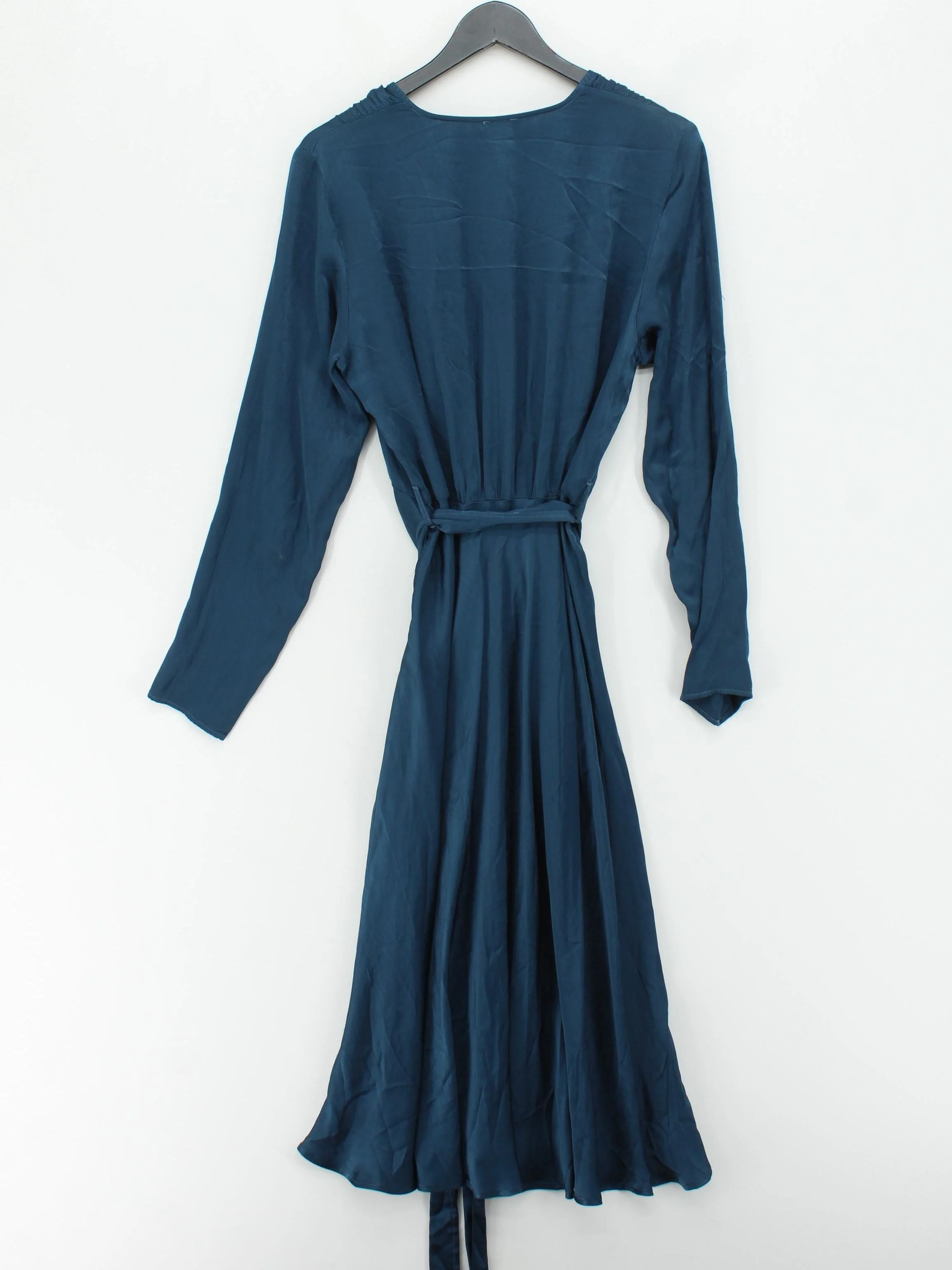 Ghost London Wrap Midi Dress XL in Blue - Image 2