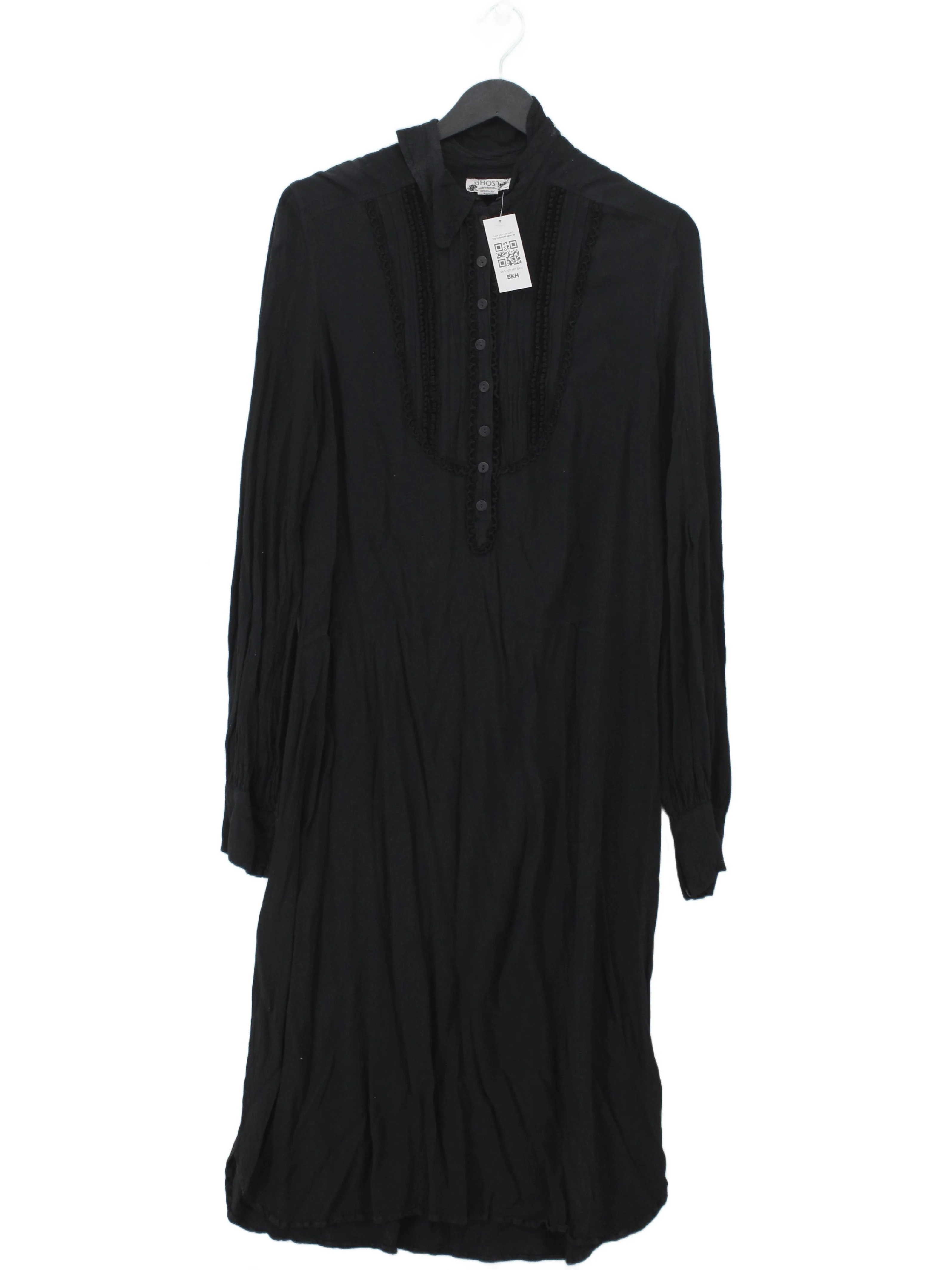Ghost Shirt Mini Dress UK16 in Black