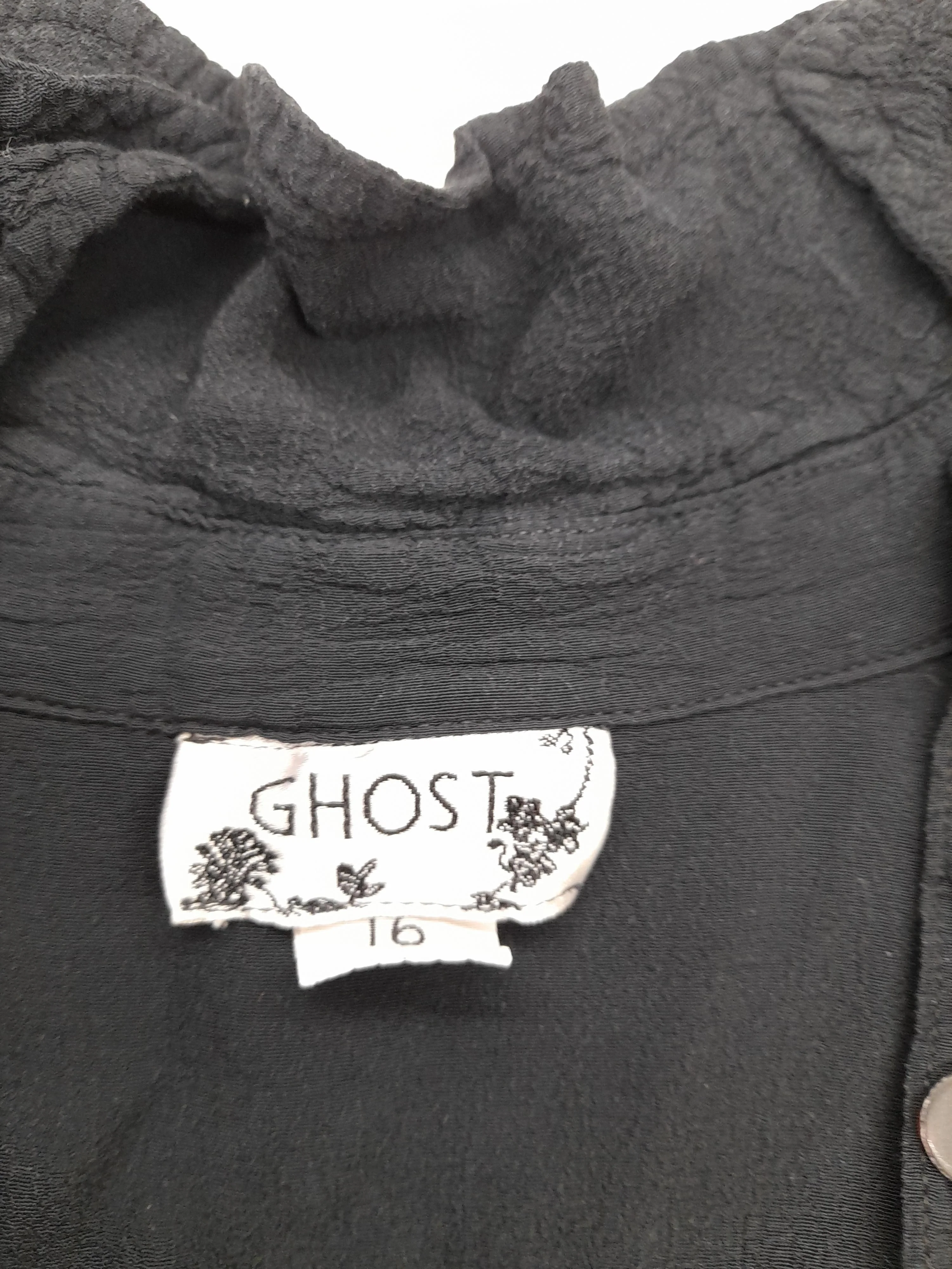 Ghost Shirt Mini Dress UK16 in Black - Image 5