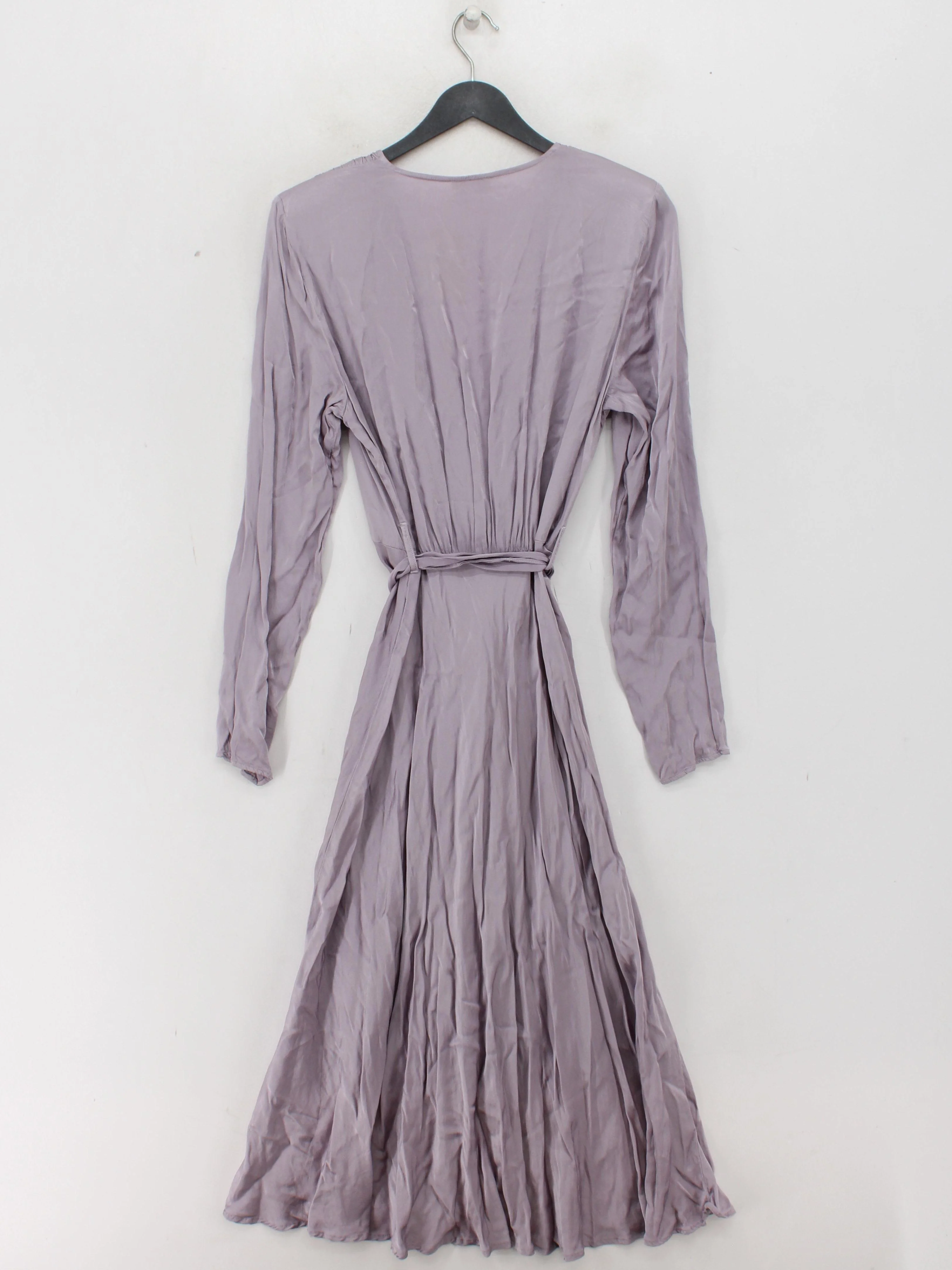 Ghost Wrap Midi Dress L in Purple - Image 2