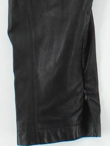 Gianfranco Ferré Women's Trousers S Black 100% Leather Straight Cropped - Image 4