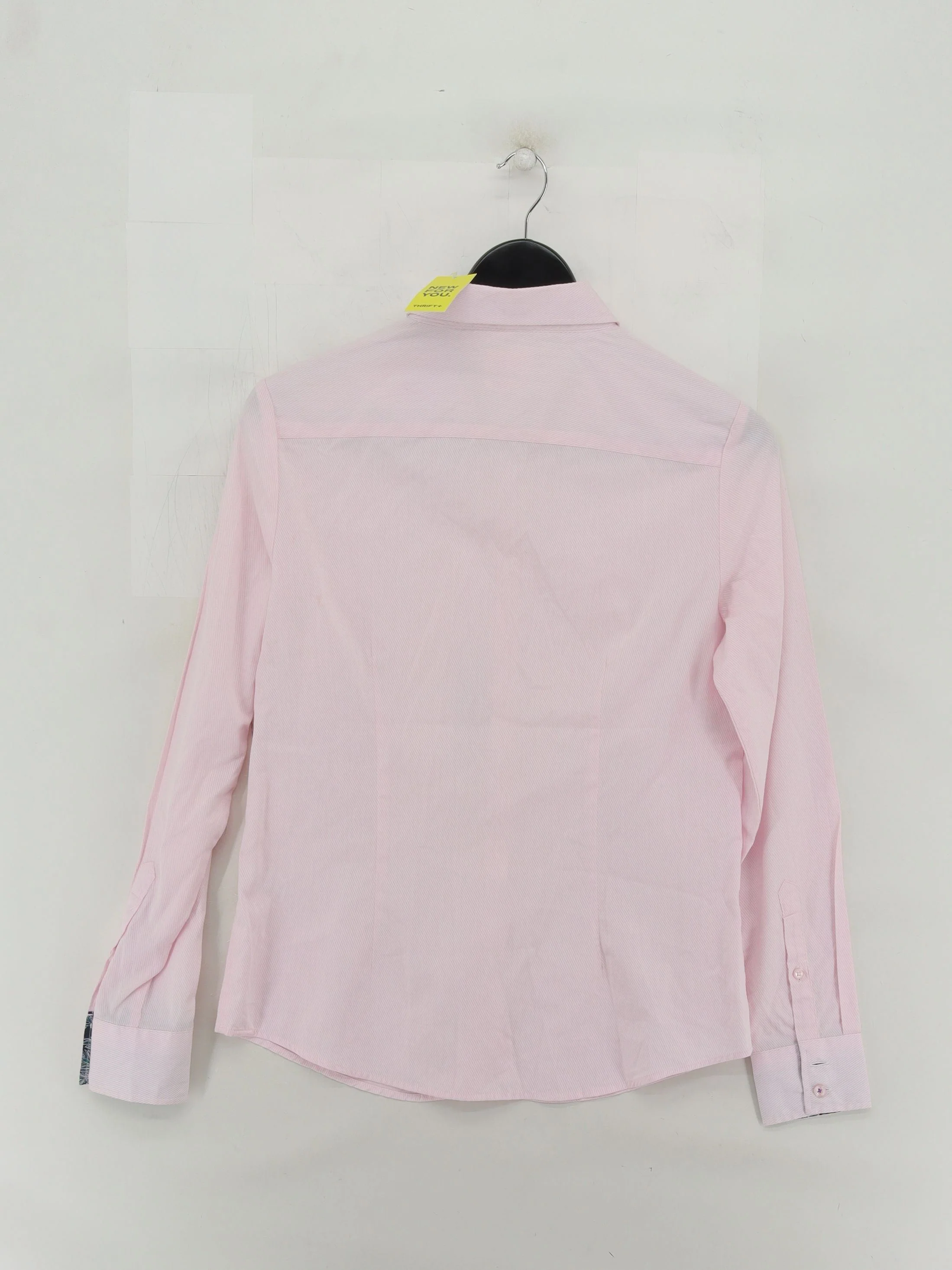 Gianni Feraud Women's Shirt UK 10 Pink 100% Cotton Long Sleeve Collared Basic - Image 2