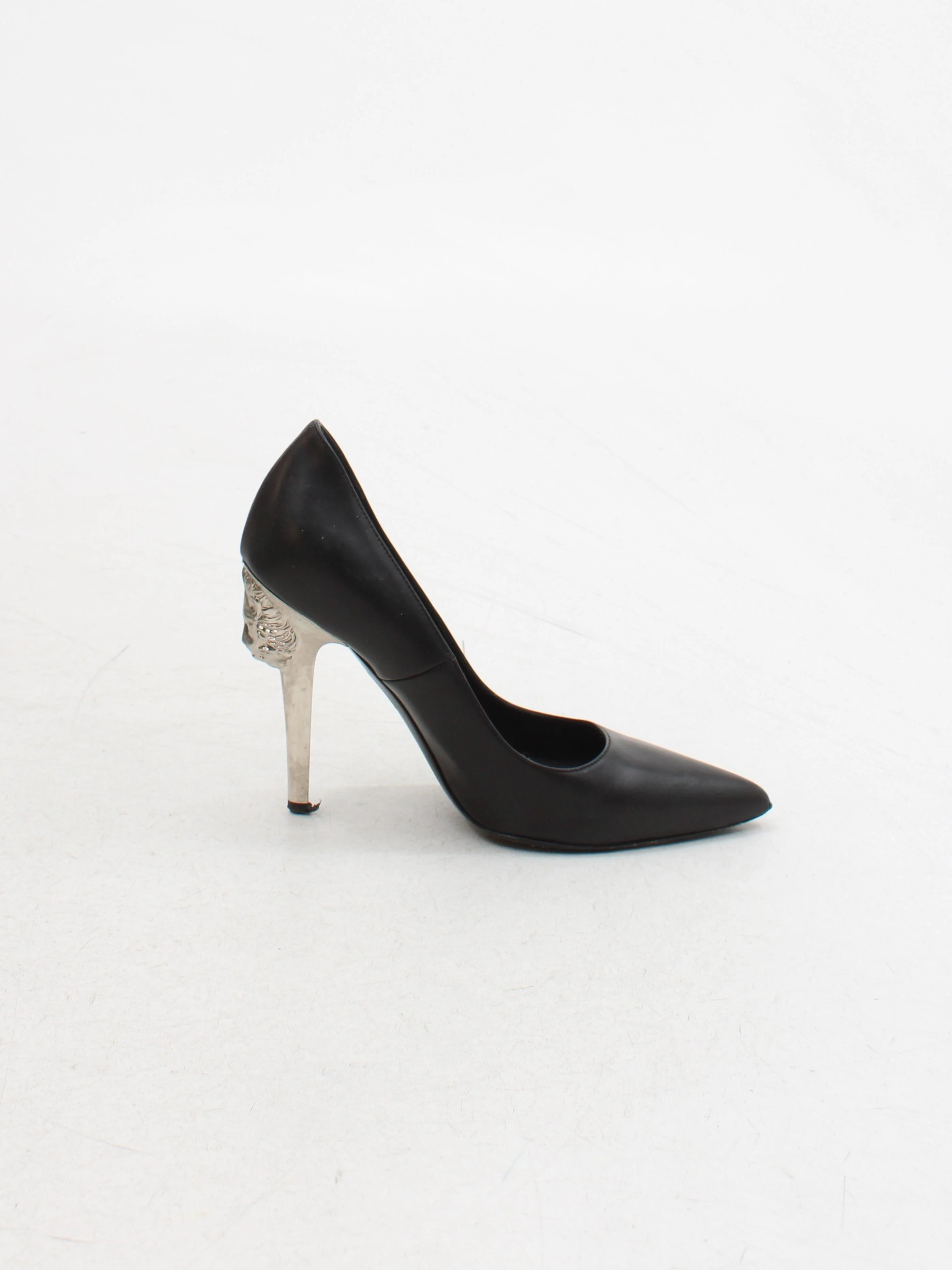 Gianni Versace Women's Heels UK 4 Black 100% Leather Court - Image 5