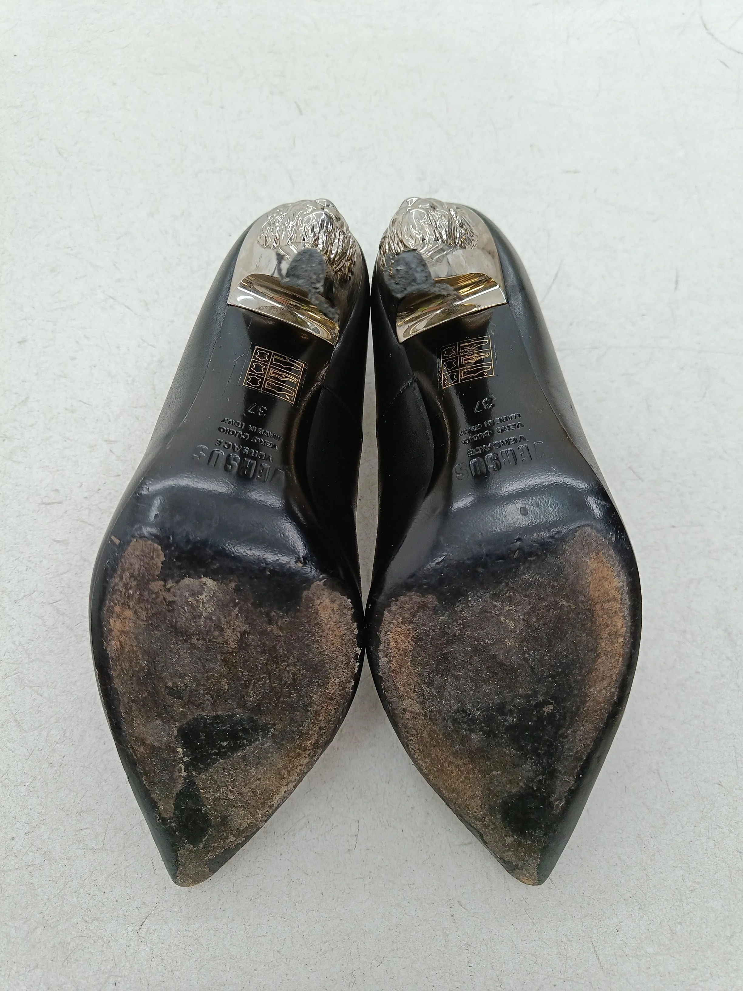 Gianni Versace Women's Heels UK 4 Black 100% Leather Court - Image 7