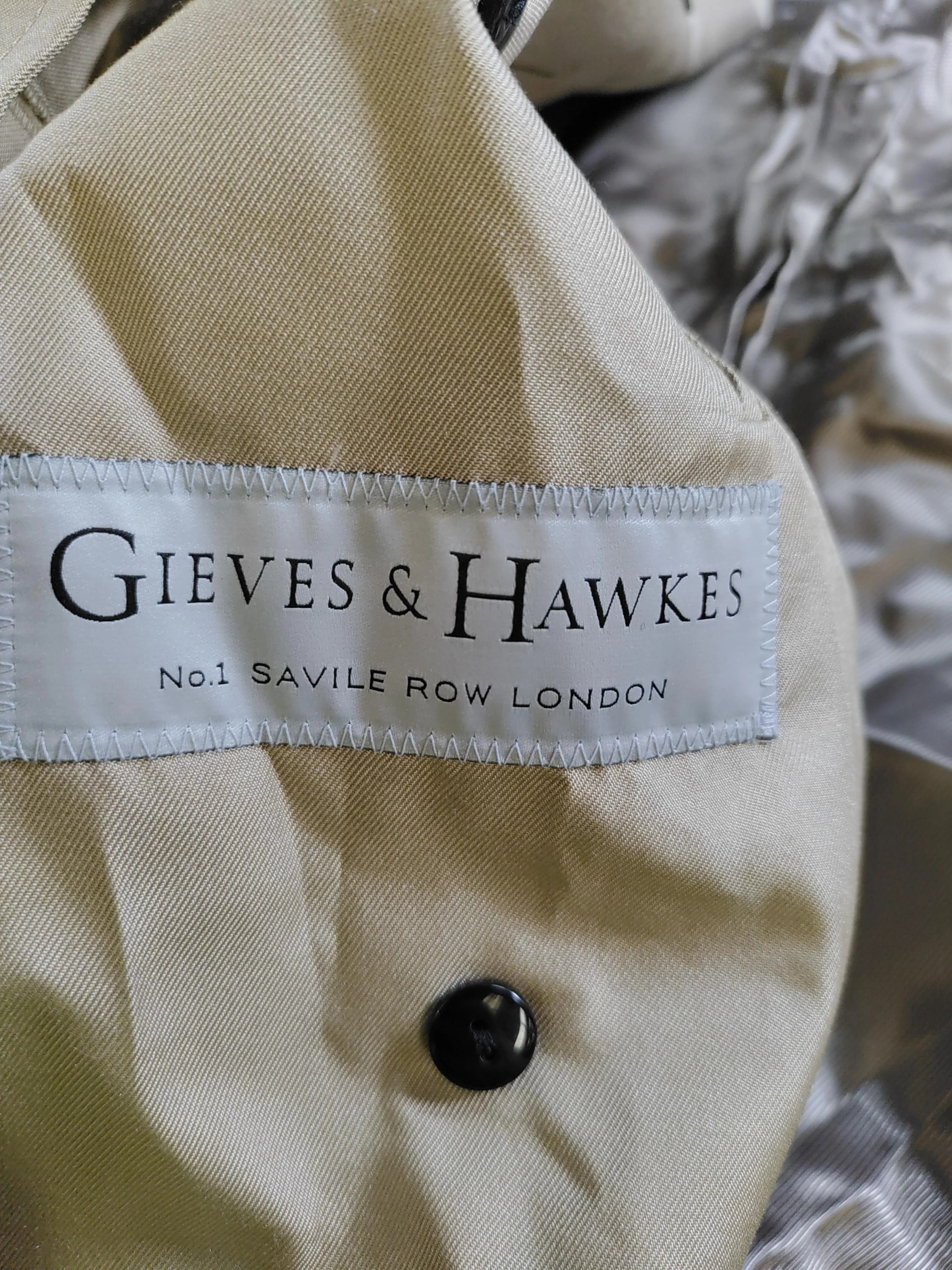Gieves & Hawkes Men's Coat Chest: 42 in Tan 100% Other Trench Coat - Image 5