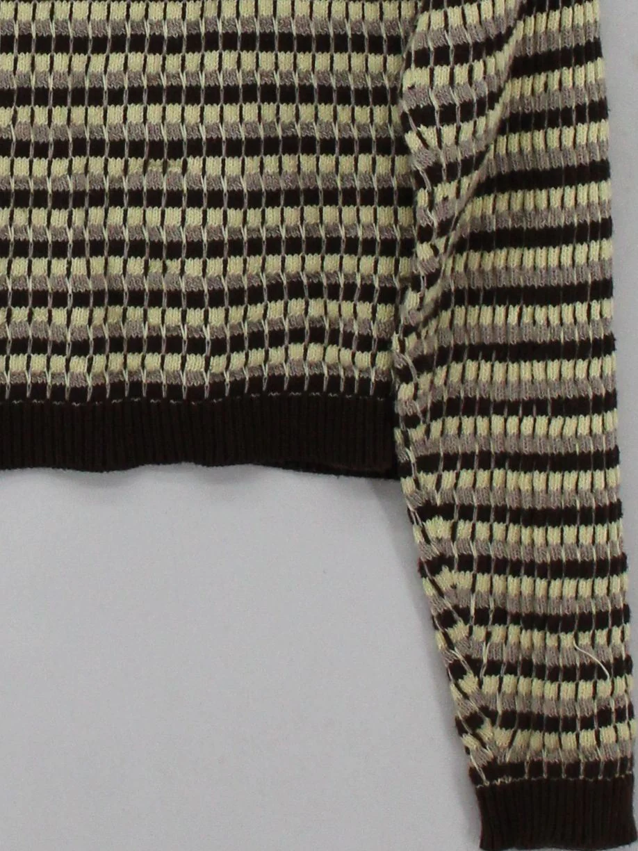 Gimaguas Men's Jumper L Multi Striped 100% Cotton High Neck Pullover - Image 4