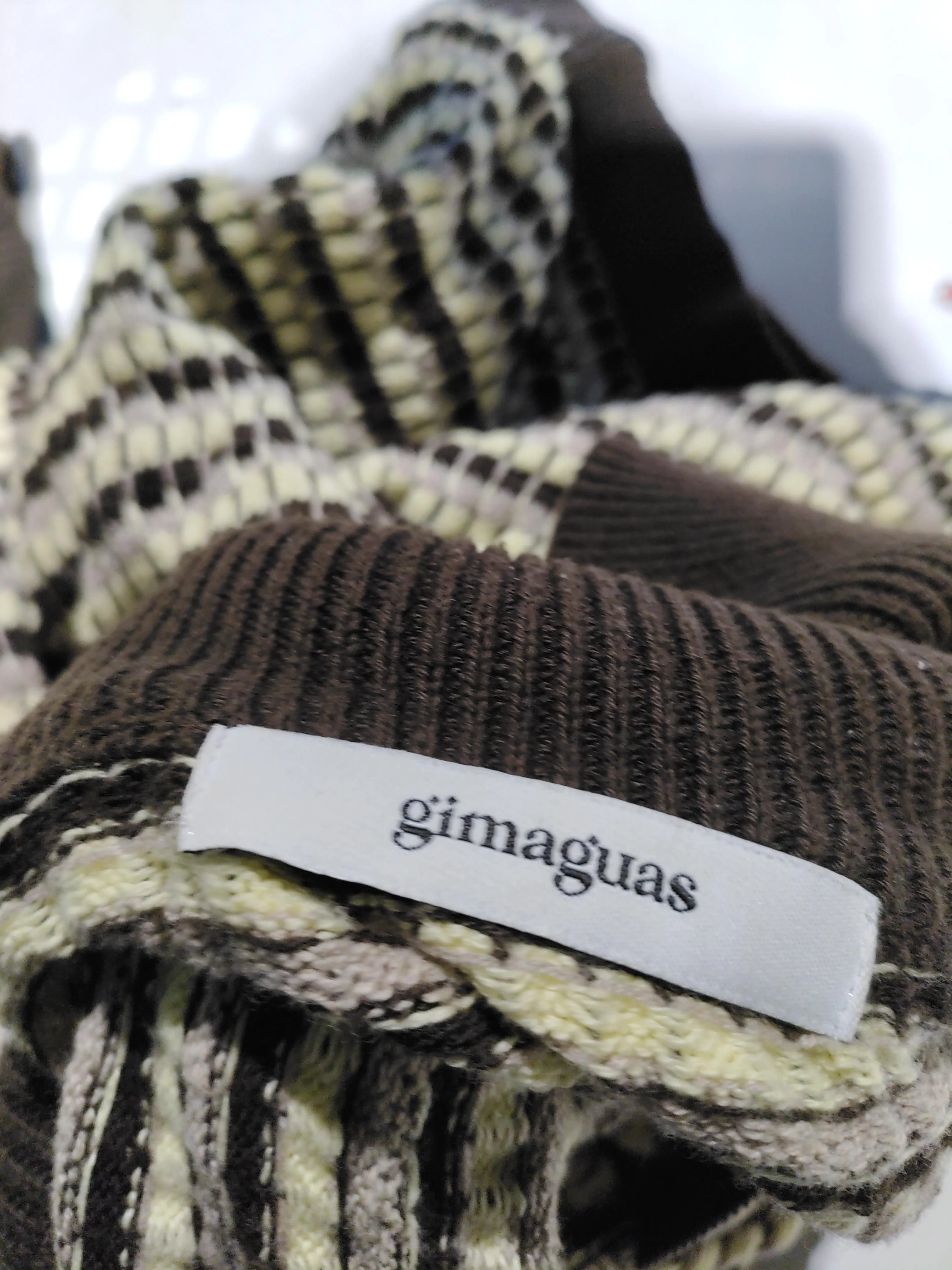 Gimaguas Men's Jumper L Multi Striped 100% Cotton High Neck Pullover - Image 5