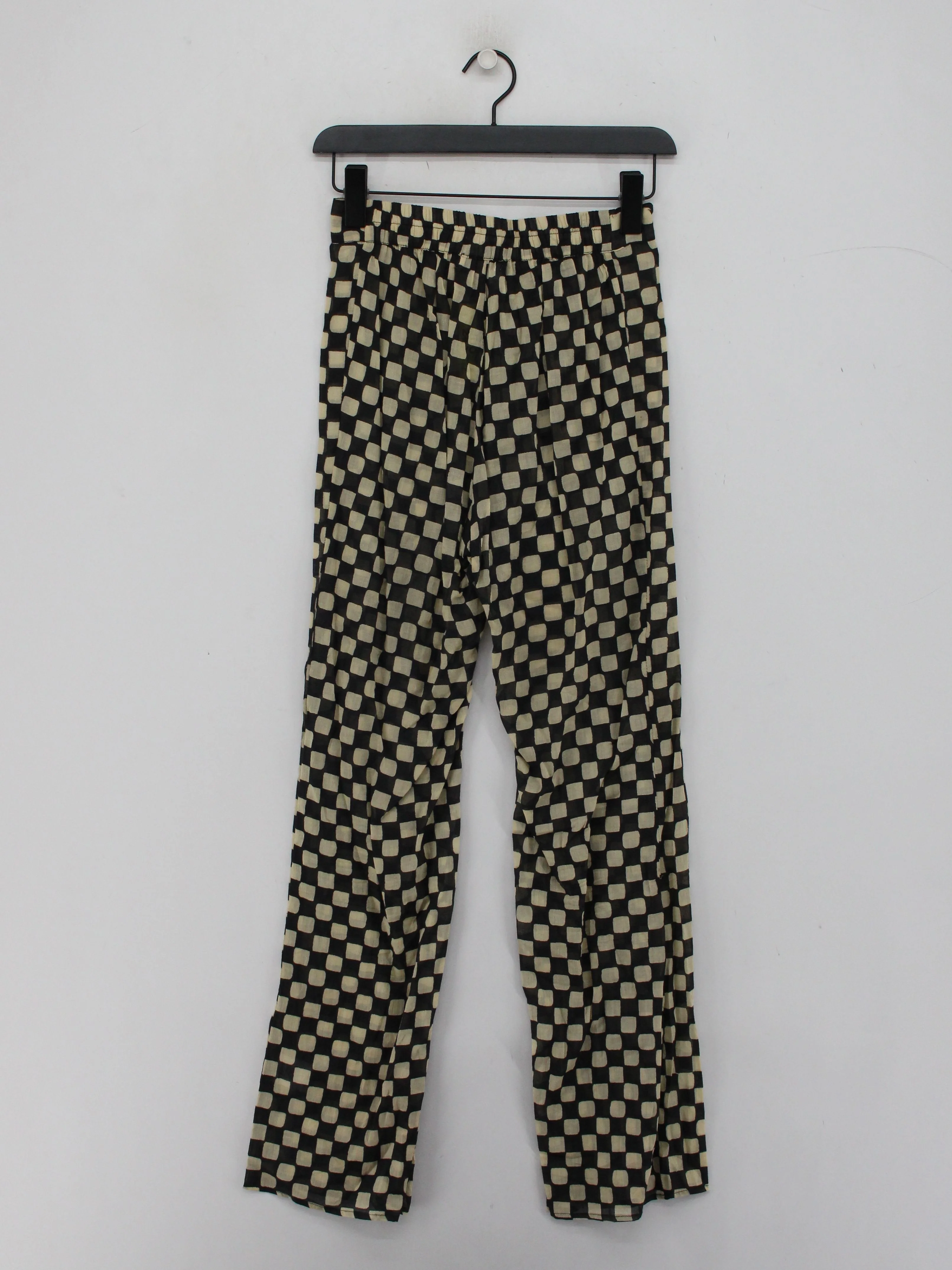 Gimaguas Women's Trousers S Black Checkered 100% Other Straight Chino - Image 2