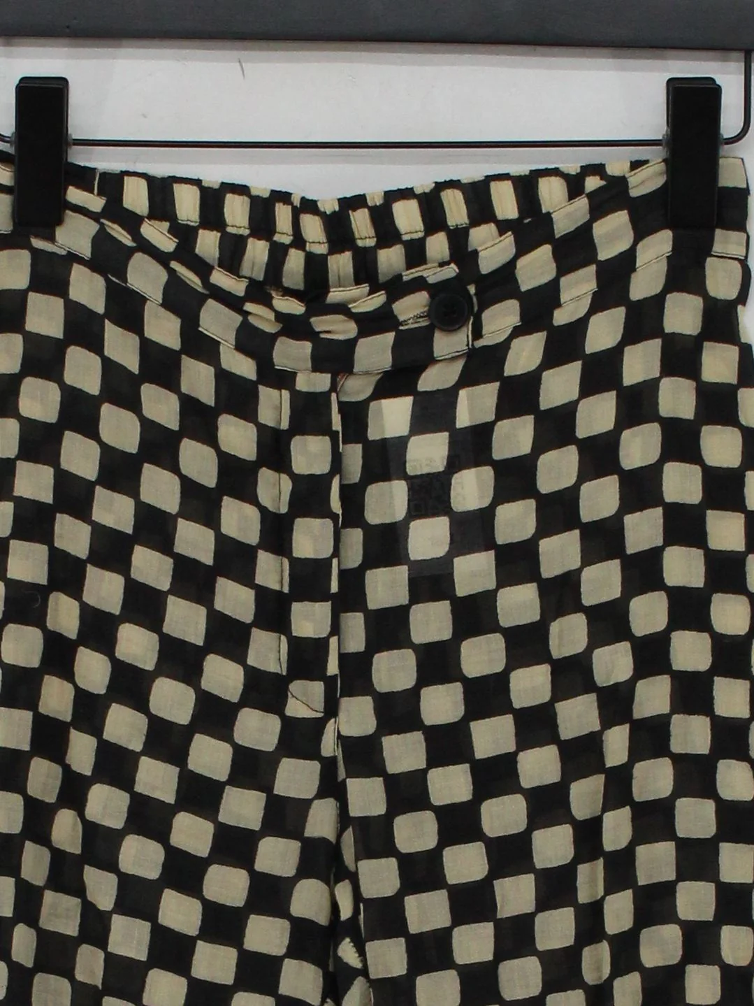 Gimaguas Women's Trousers S Black Checkered 100% Other Straight Chino - Image 3