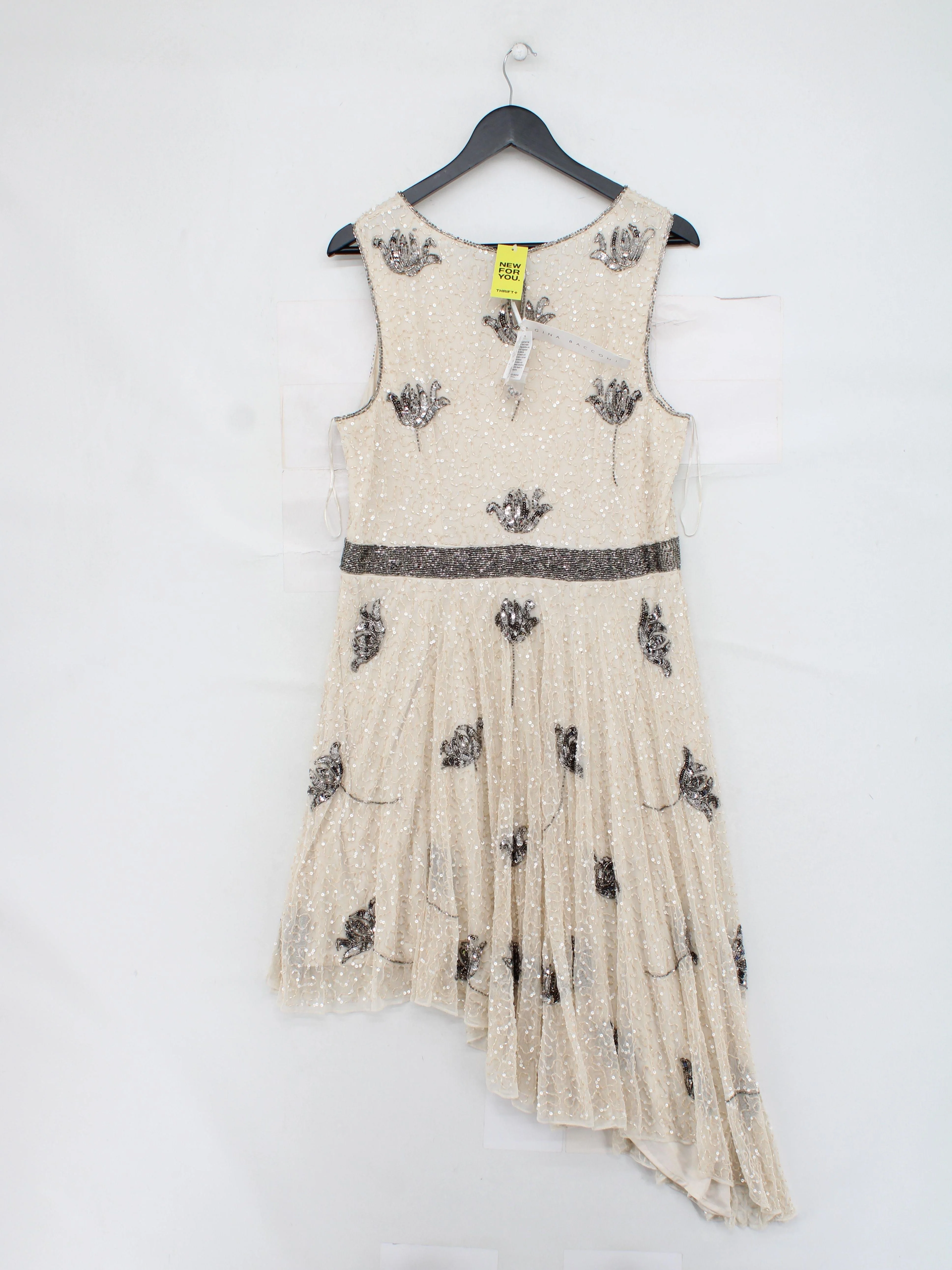 Gina Bacconi Skater Midi Dress UK18 in Cream - Image 2