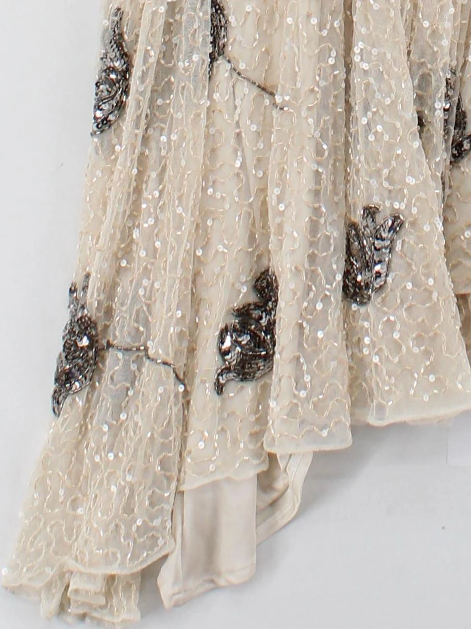Gina Bacconi Skater Midi Dress UK18 in Cream - Image 4