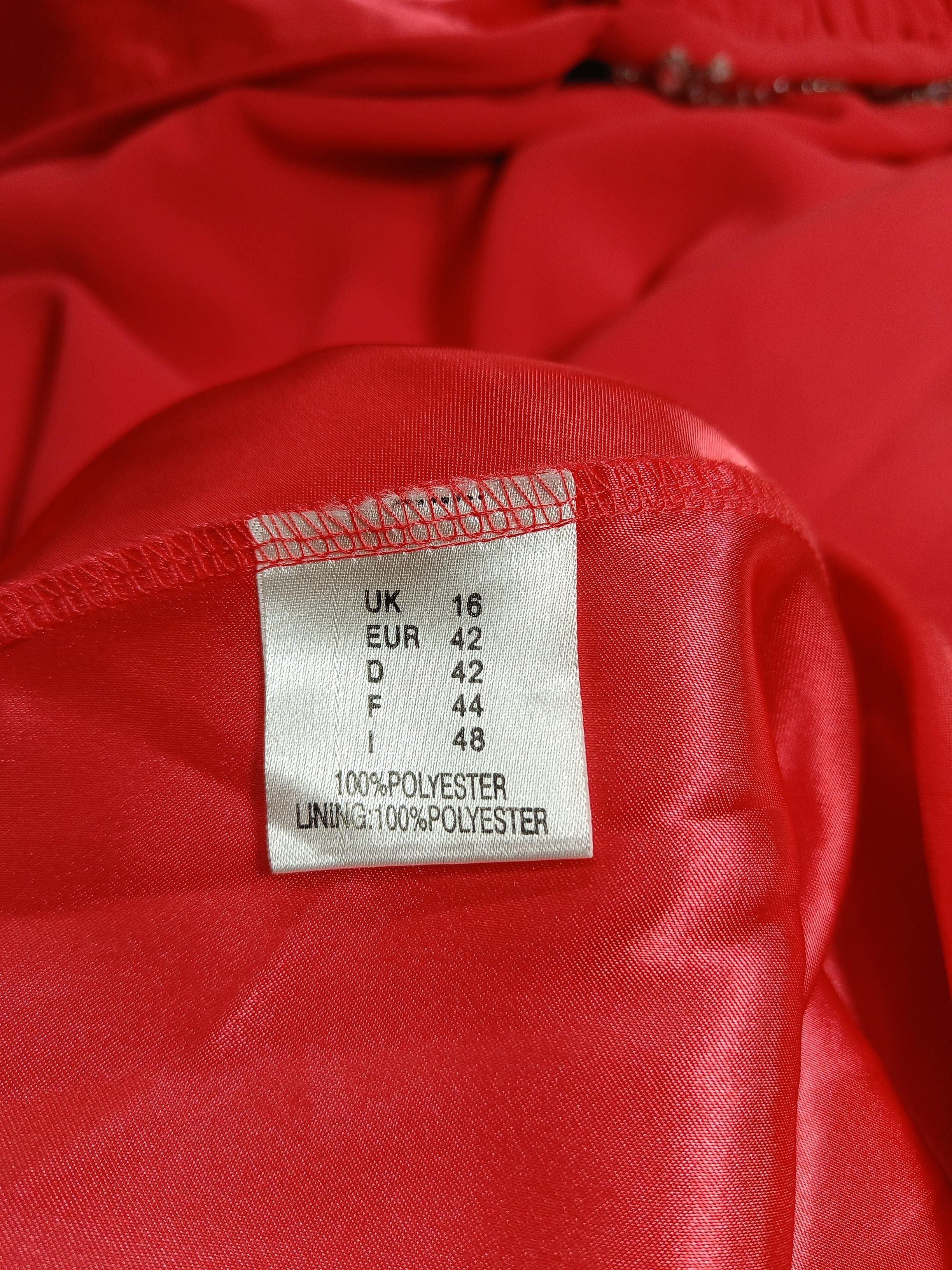 Gina Bacconi Slip Midi Dress UK16 in Red - Image 6