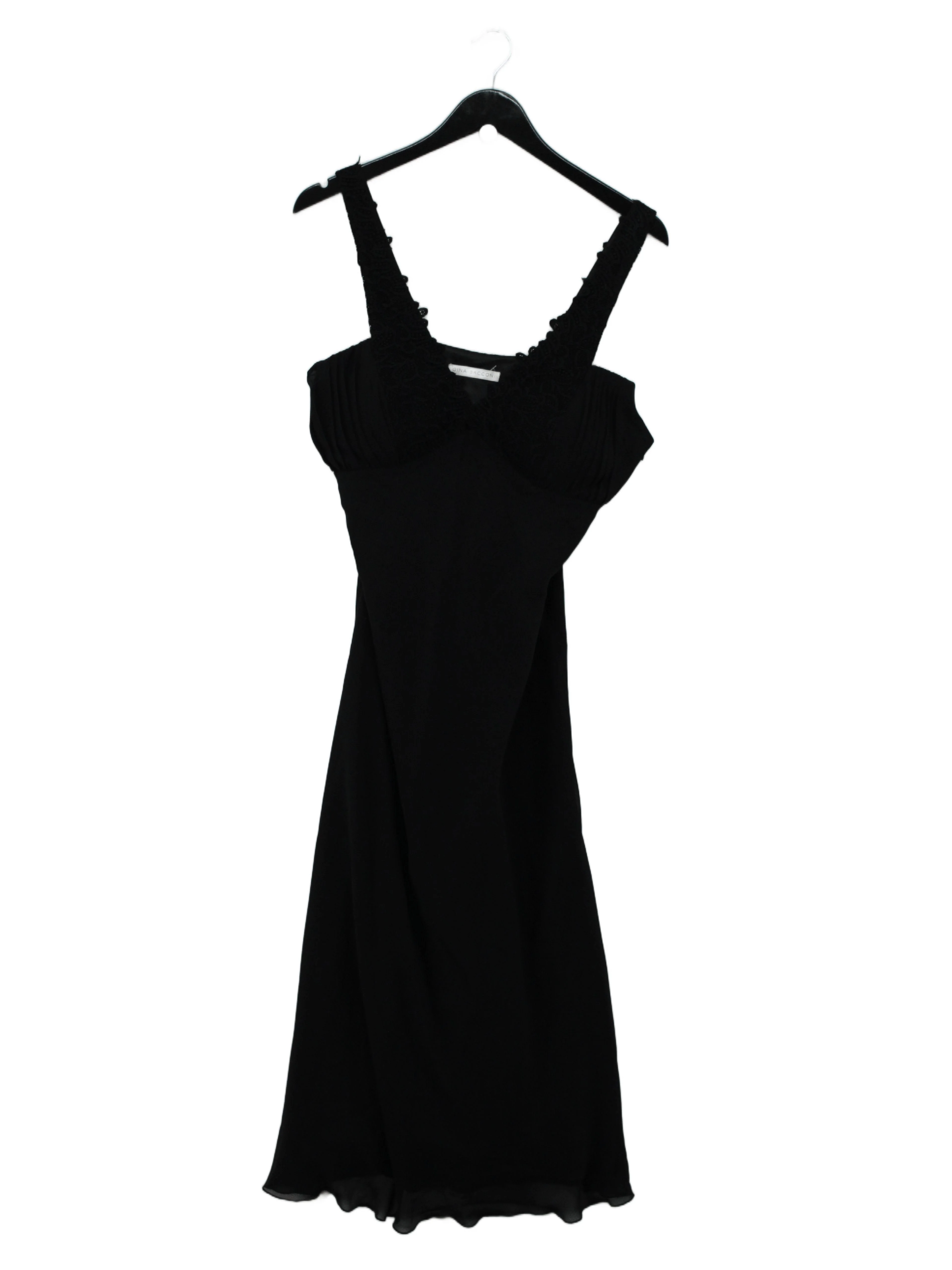 Gina Bacconi Slip Midi Dress UK18 in Black