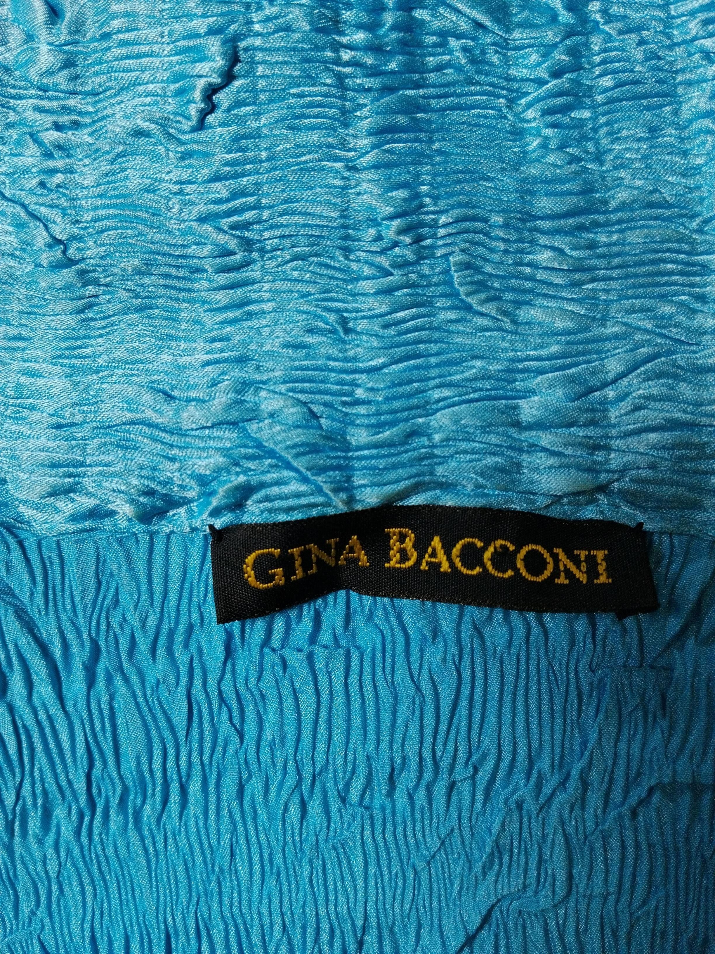 Gina Bacconi Women's Shirt M Blue 100% Other 3/4 Sleeve Collared Basic - Image 5