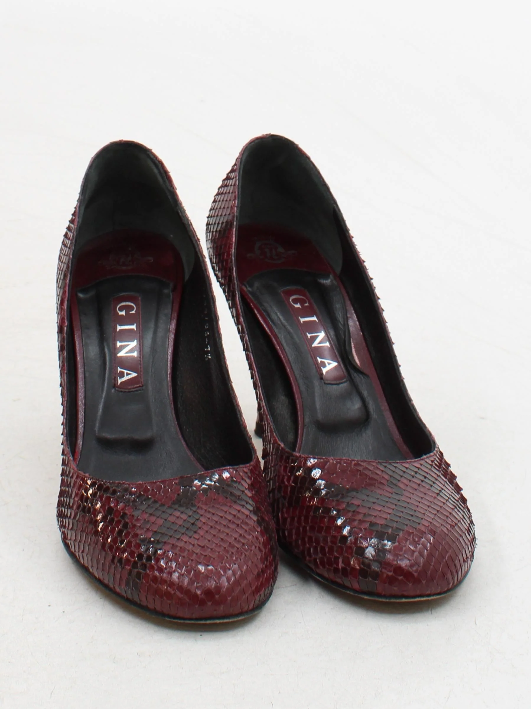 Gina Women's Heels UK 7.5 Red Animal Print Animal Fur with Leather Court - Image 2