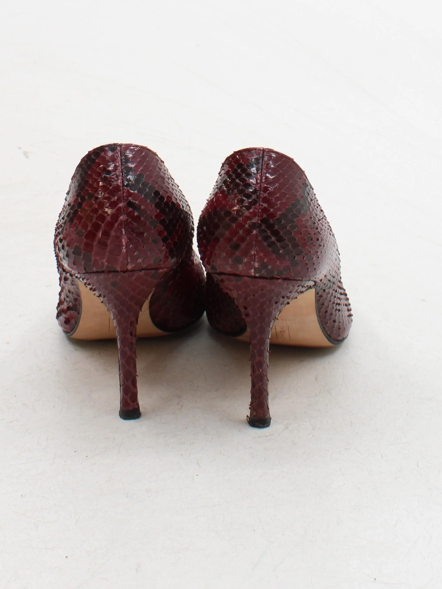 Gina Women's Heels UK 7.5 Red Animal Print Animal Fur with Leather Court - Image 3