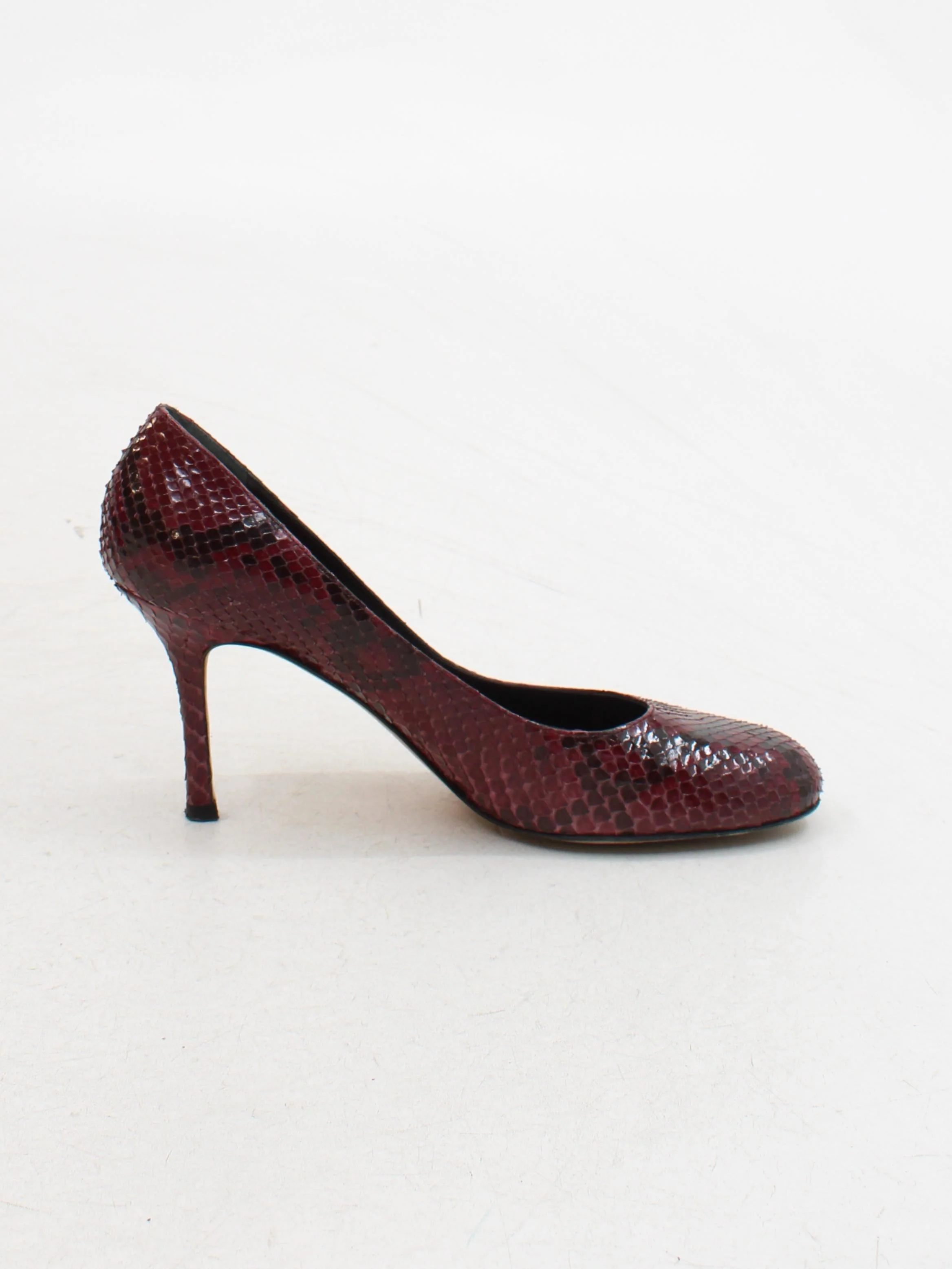 Gina Women's Heels UK 7.5 Red Animal Print Animal Fur with Leather Court - Image 5