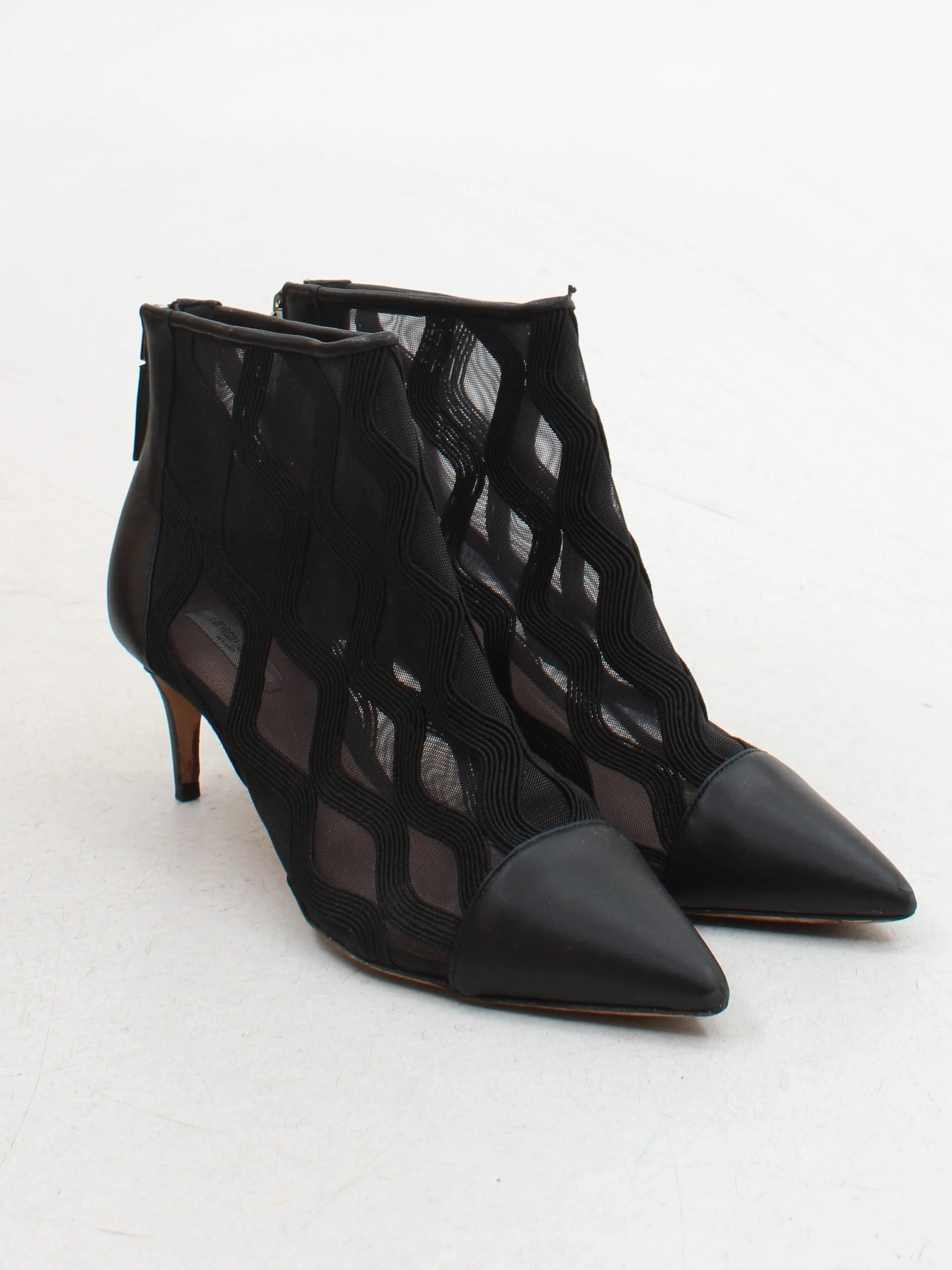 Giorgio Armani Women's Boots UK 6.5 Black Geometric 100% Leather Platform - Image 4