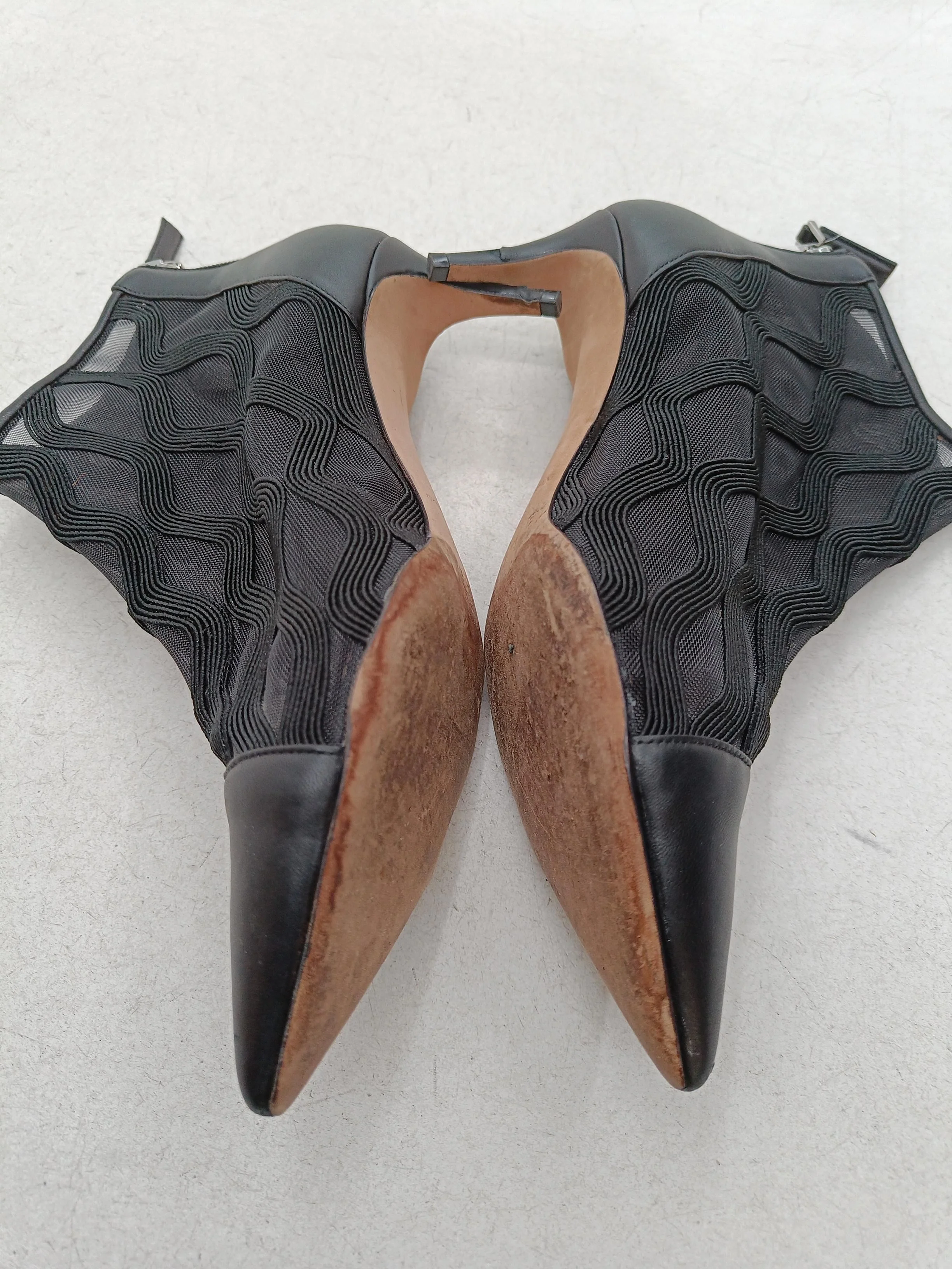 Giorgio Armani Women's Boots UK 6.5 Black Geometric 100% Leather Platform - Image 7