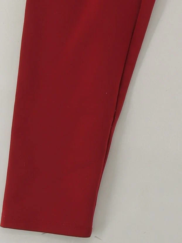 Girlfriend Collective Women's Leggings L Red Polyester with Elastane Full length - Image 4