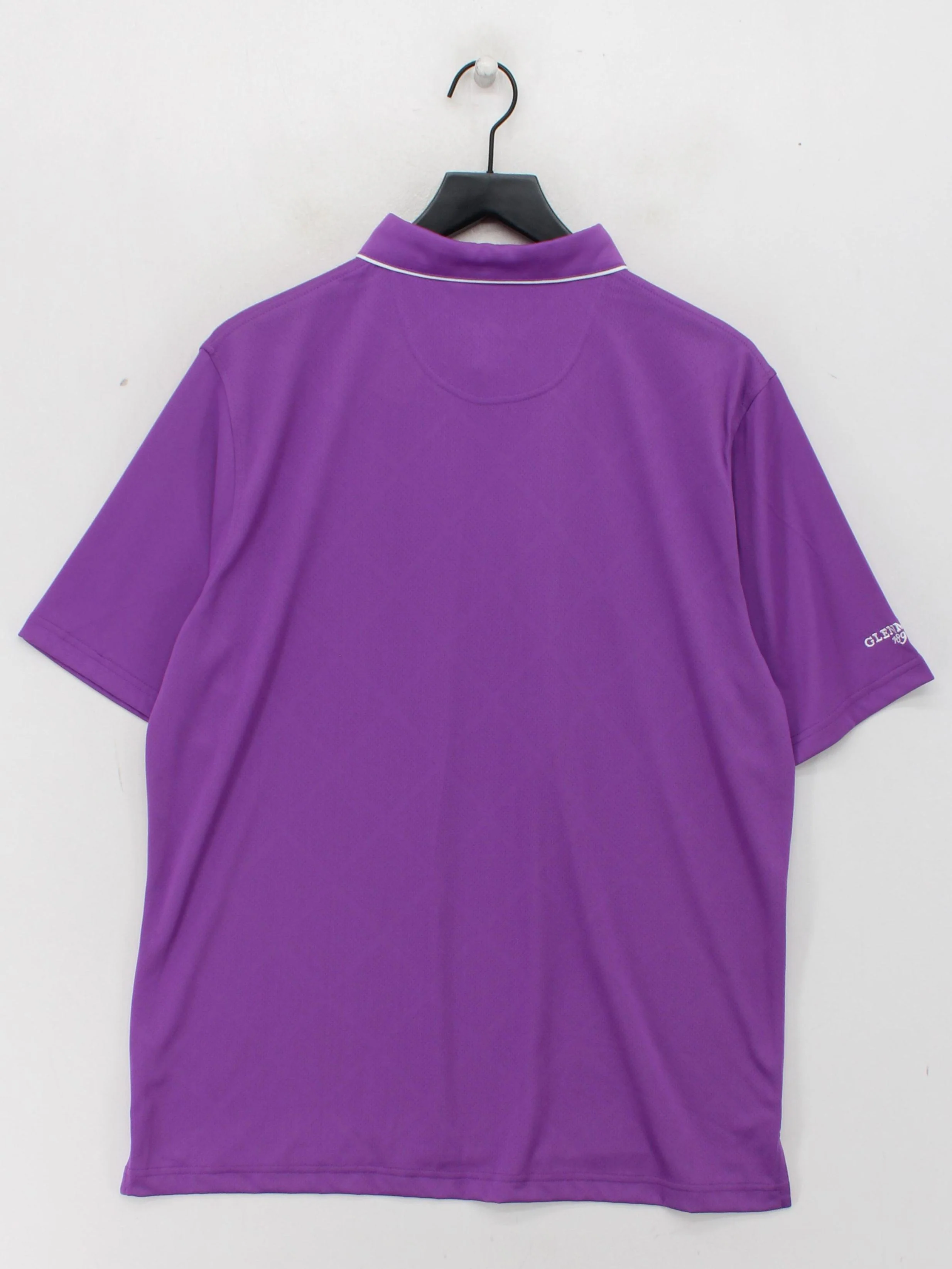 Glenmuir Men's Polo L Purple 100% Polyester Basic - Image 2