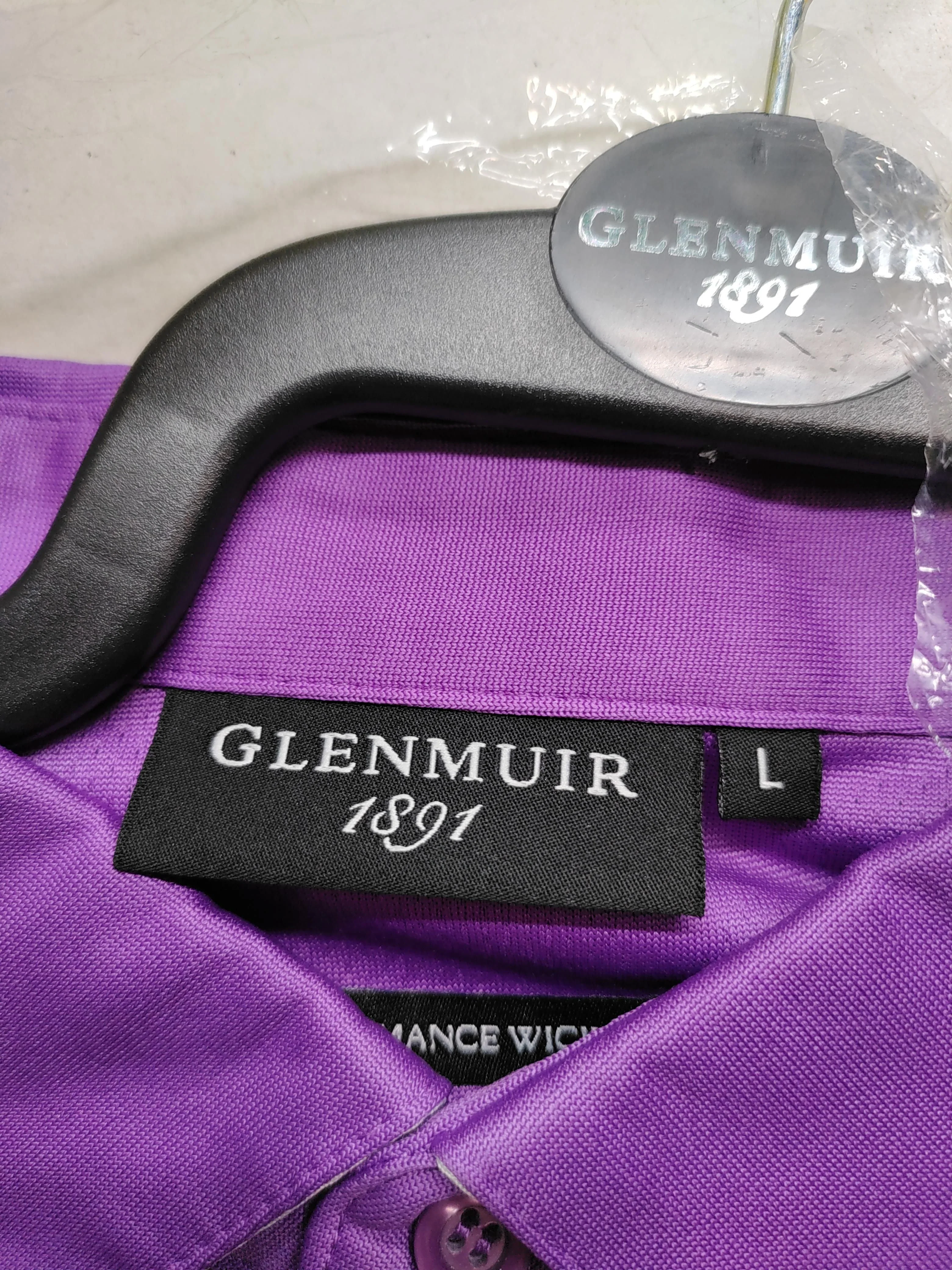 Glenmuir Men's Polo L Purple 100% Polyester Basic - Image 5