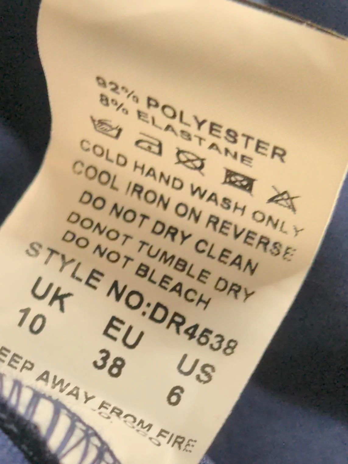 Goddiva A-Line Midi Dress UK10 in Blue - Image 6