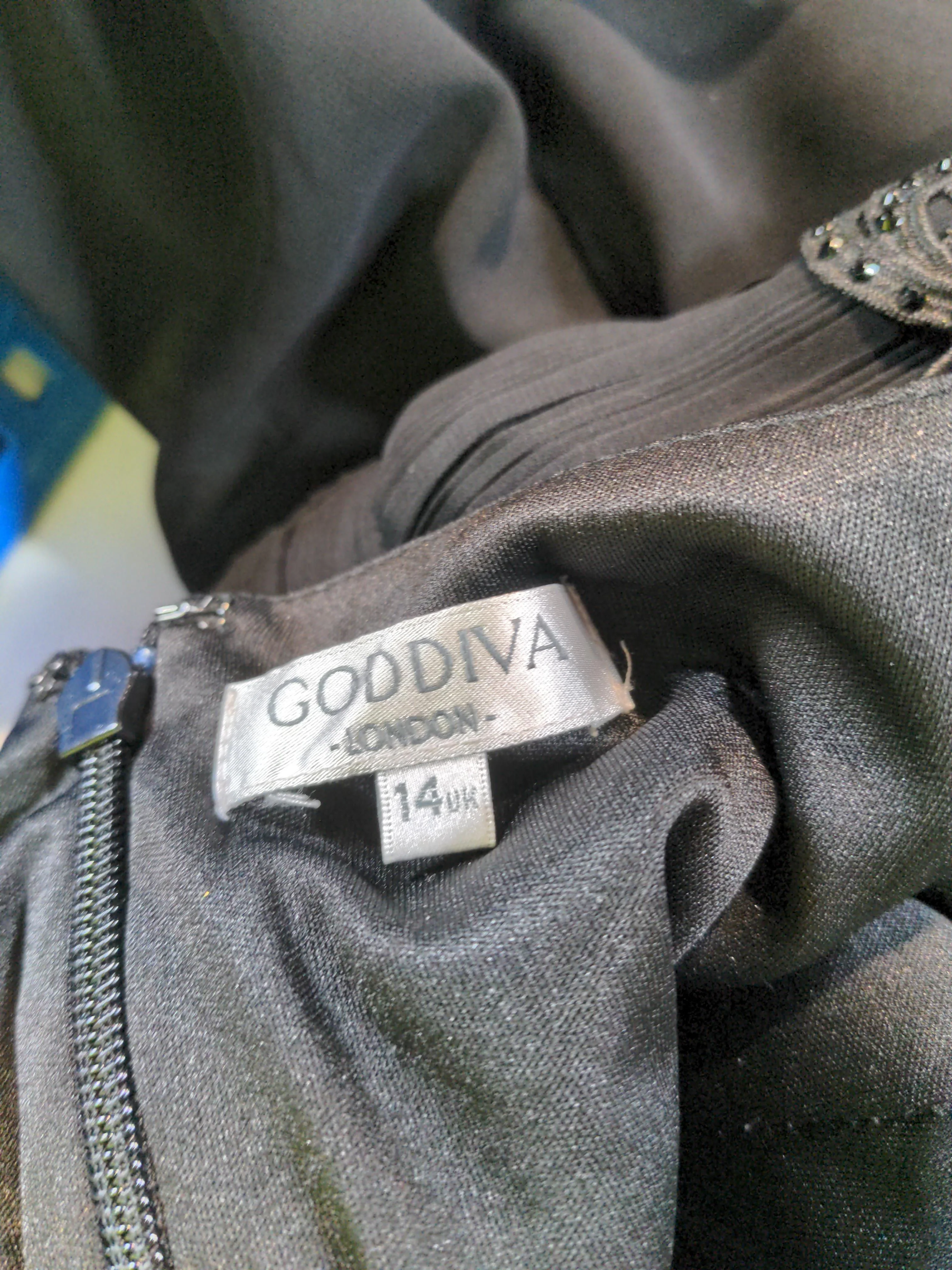Goddiva Maxi Dress UK14 in Black - Image 6