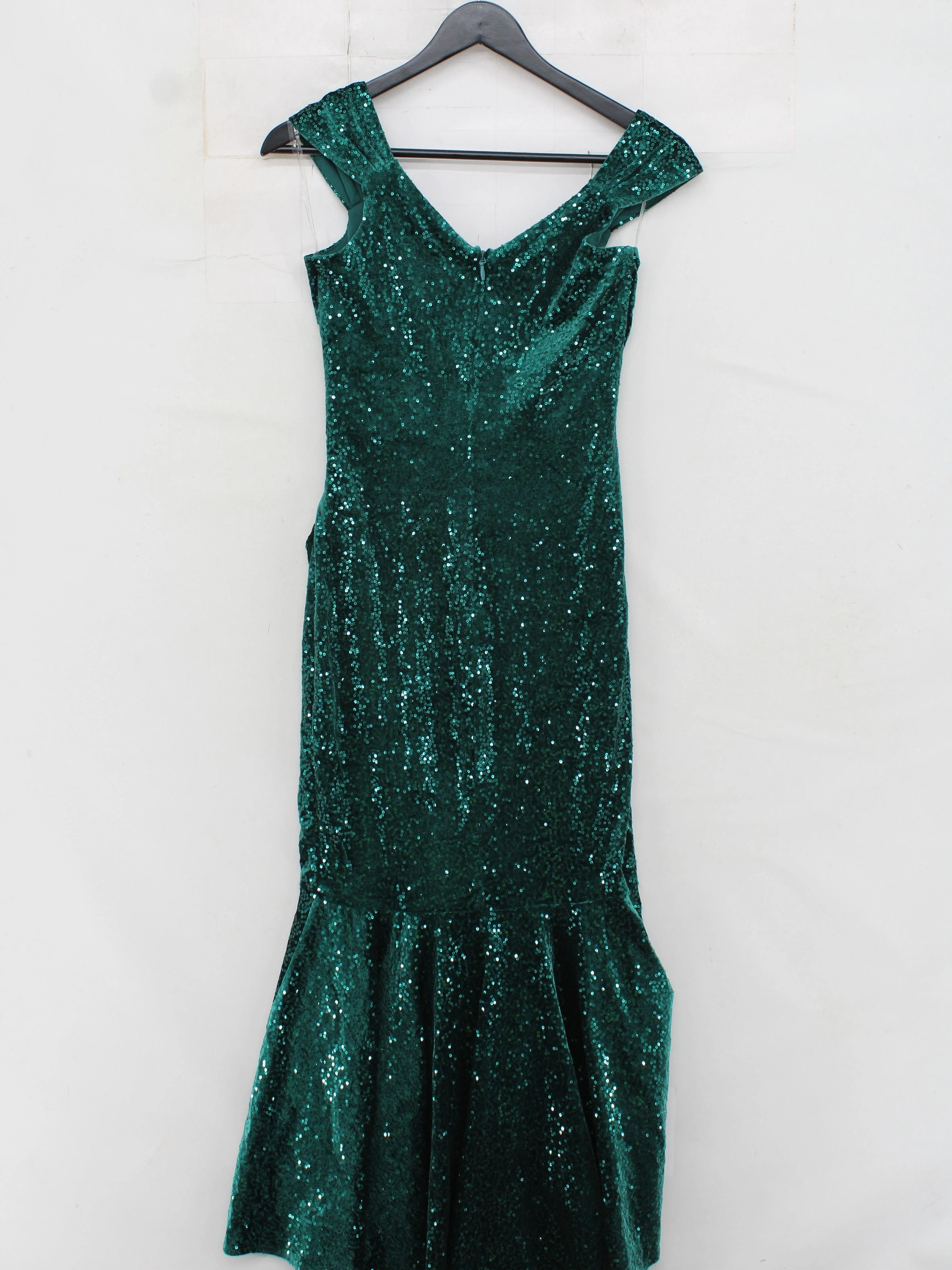 Goddiva Maxi Dress UK8 in Green - Image 2