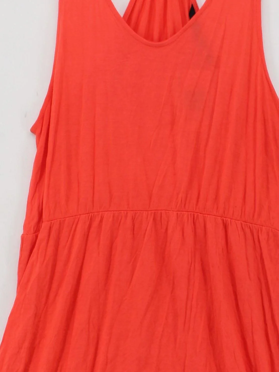 Golddigga Women's Top UK 14 Orange 100% Other Sleeveless V-Neck Basic - Image 3