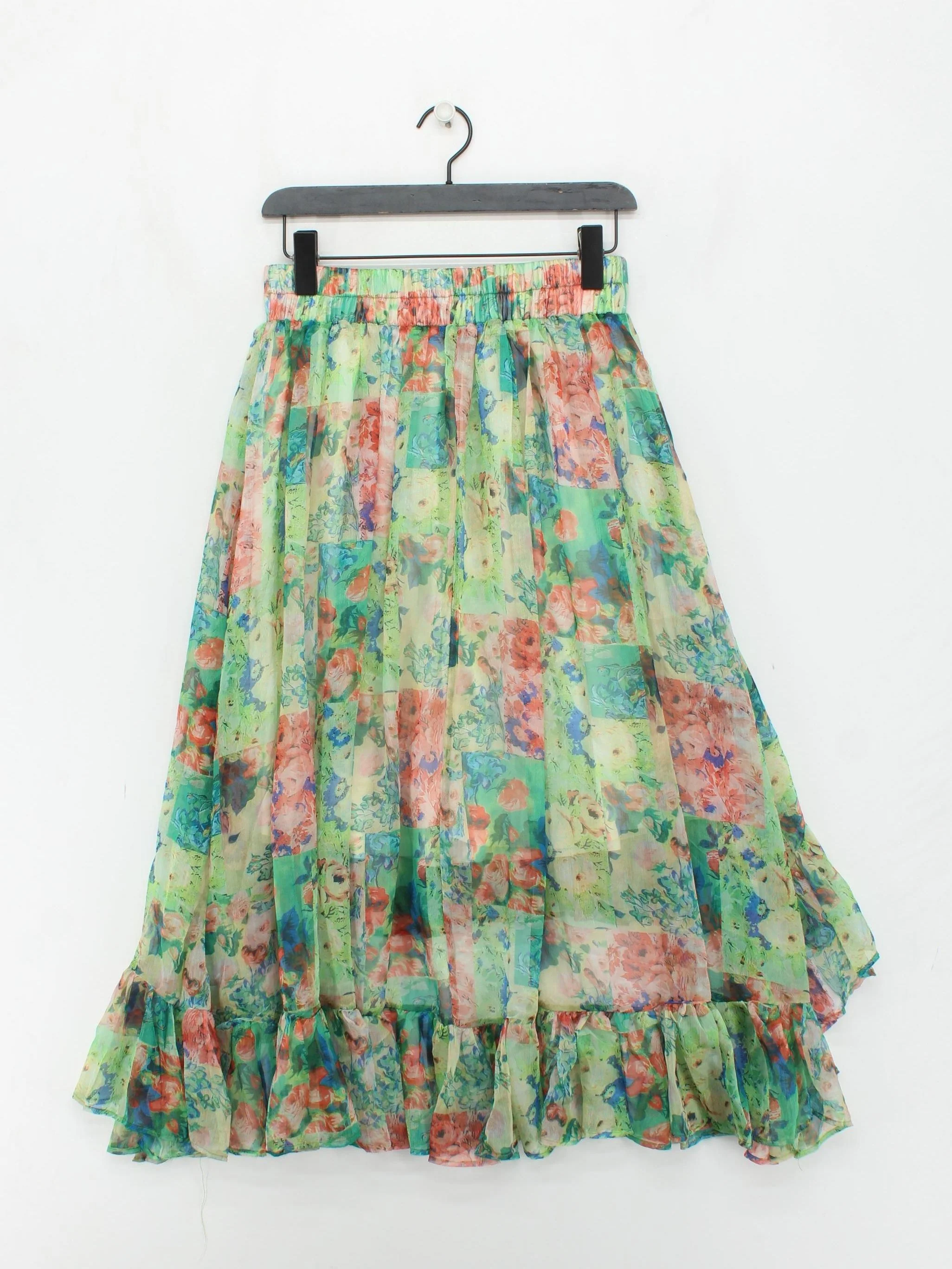 Golden Days Paris Women's Maxi Skirt M Multi Floral 100% Polyester Long Maxi - Image 2