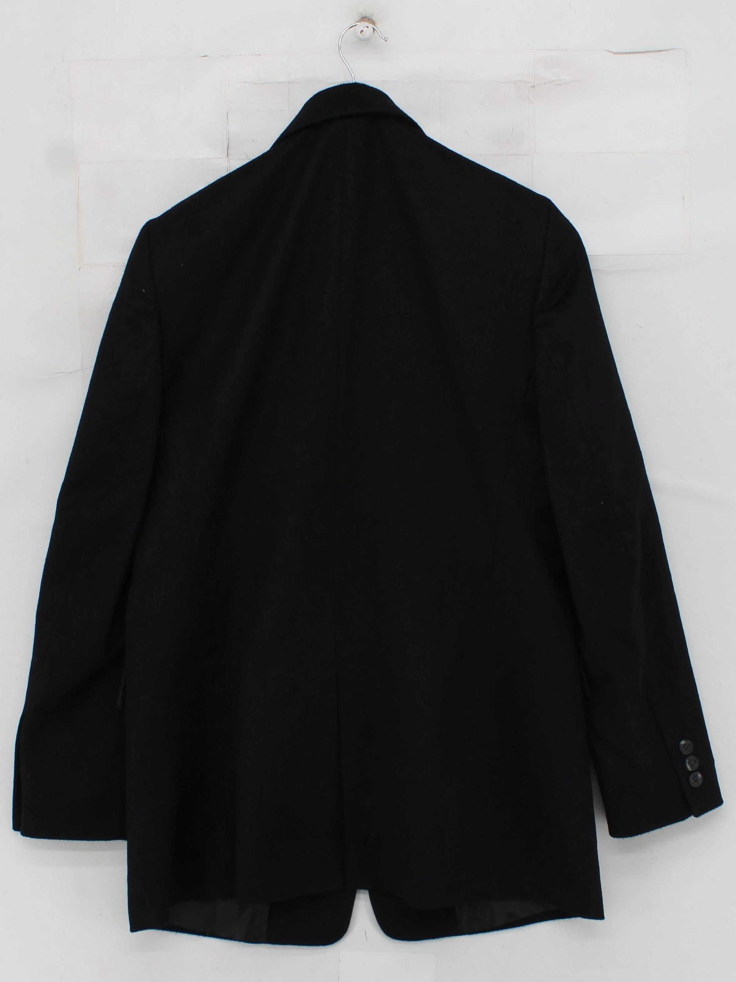 Goldix Men's Blazer L Black Wool with Cashmere, Viscose, Acetate Overcoat - Image 2