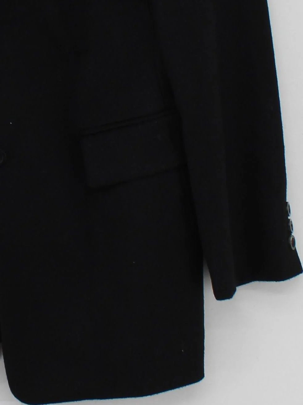 Goldix Men's Blazer L Black Wool with Cashmere, Viscose, Acetate Overcoat - Image 4
