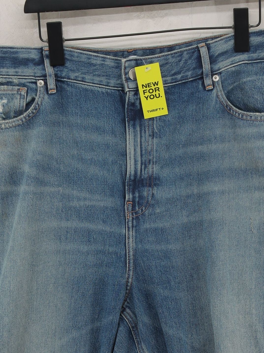 Good American Men's Jeans L Blue 100% Cotton Wide-Leg - Image 3