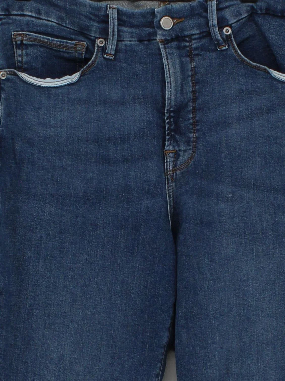 Good American Women's Jeans S Blue Cotton with Elastane Flared - Image 3