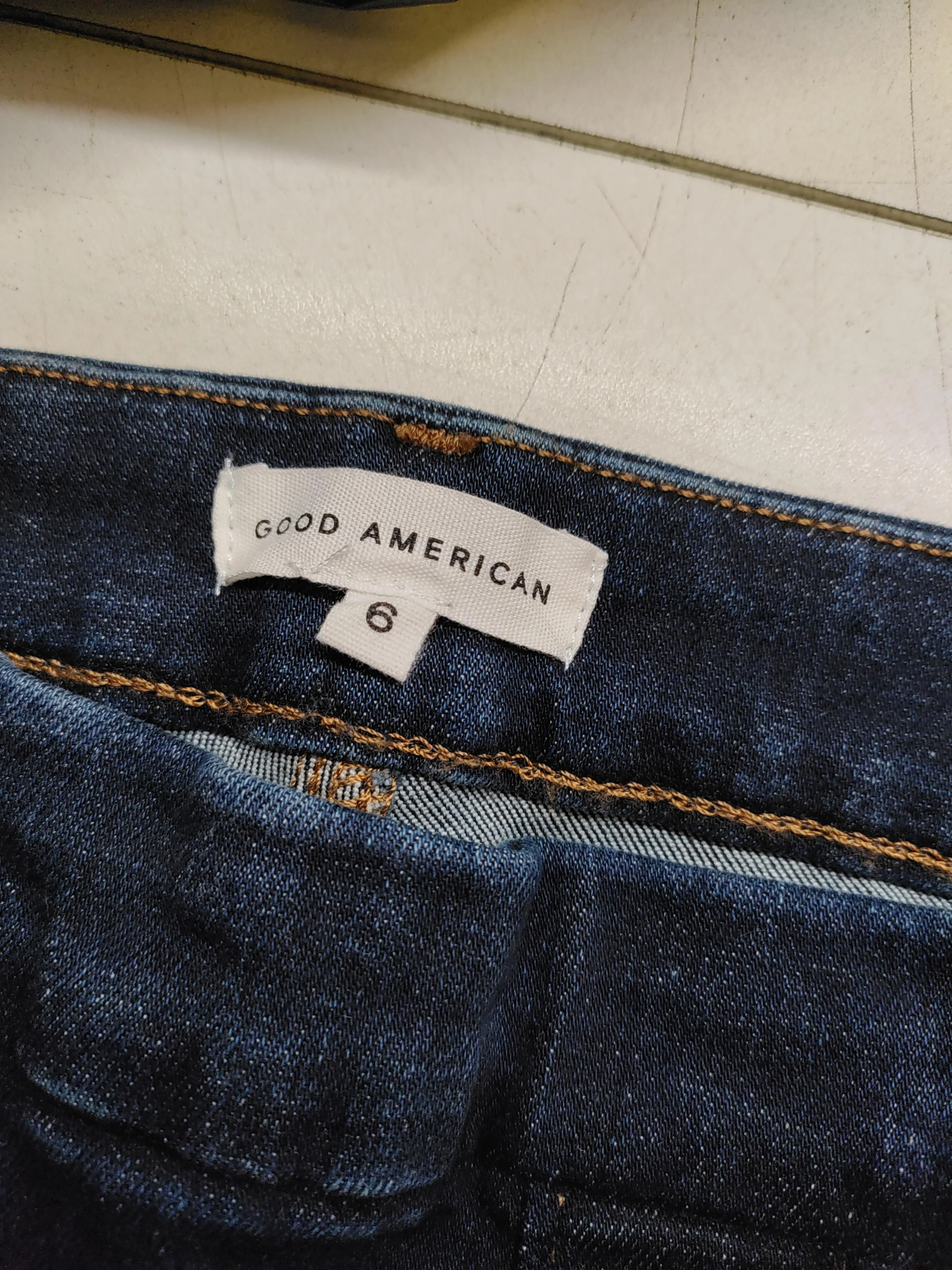 Good American Women's Jeans UK 10 Blue Cotton with Polyester, Elastane Straight - Image 5
