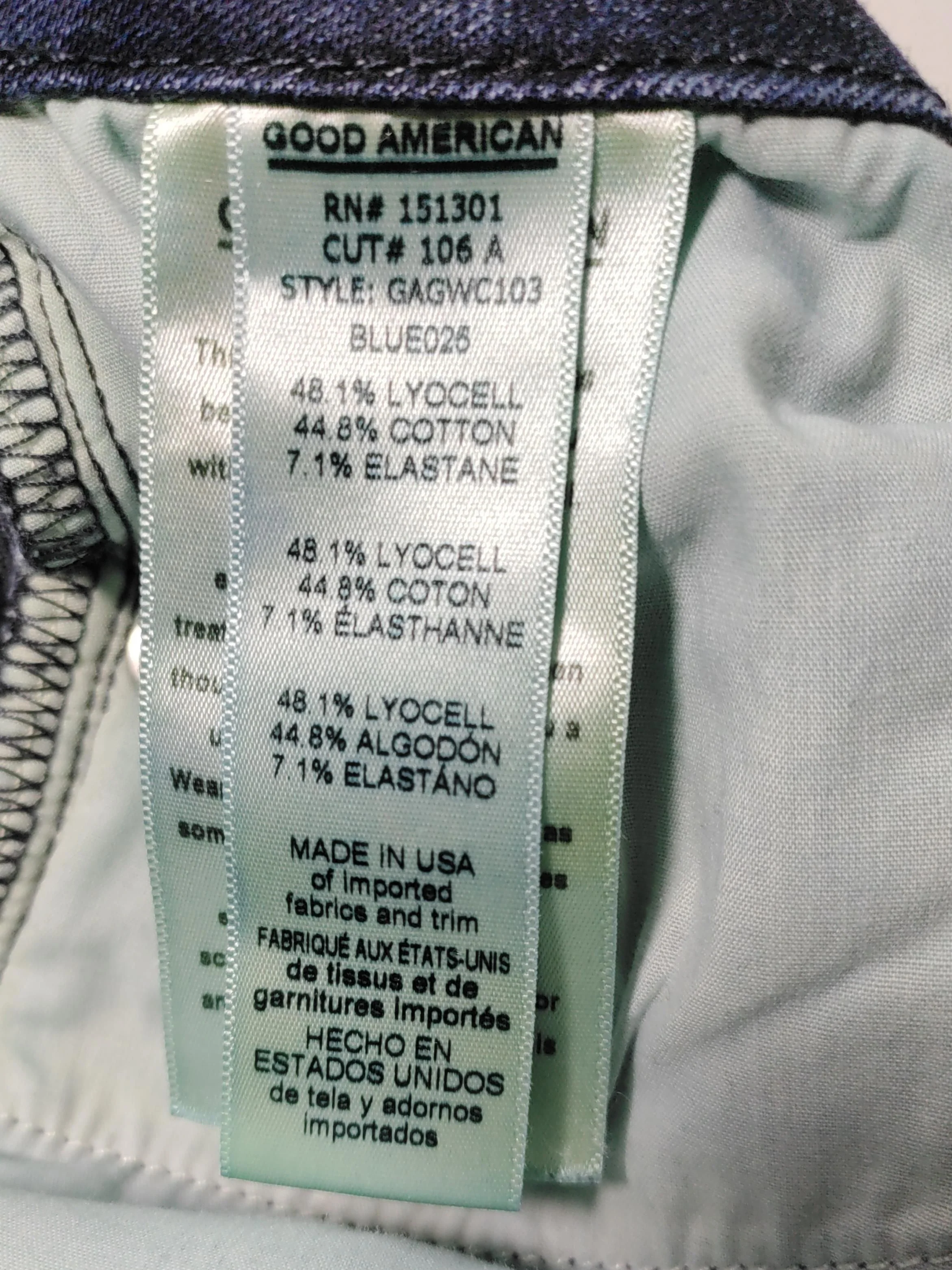 Good American Women's Jeans W 25 in Blue Lyocell Modal - Image 7