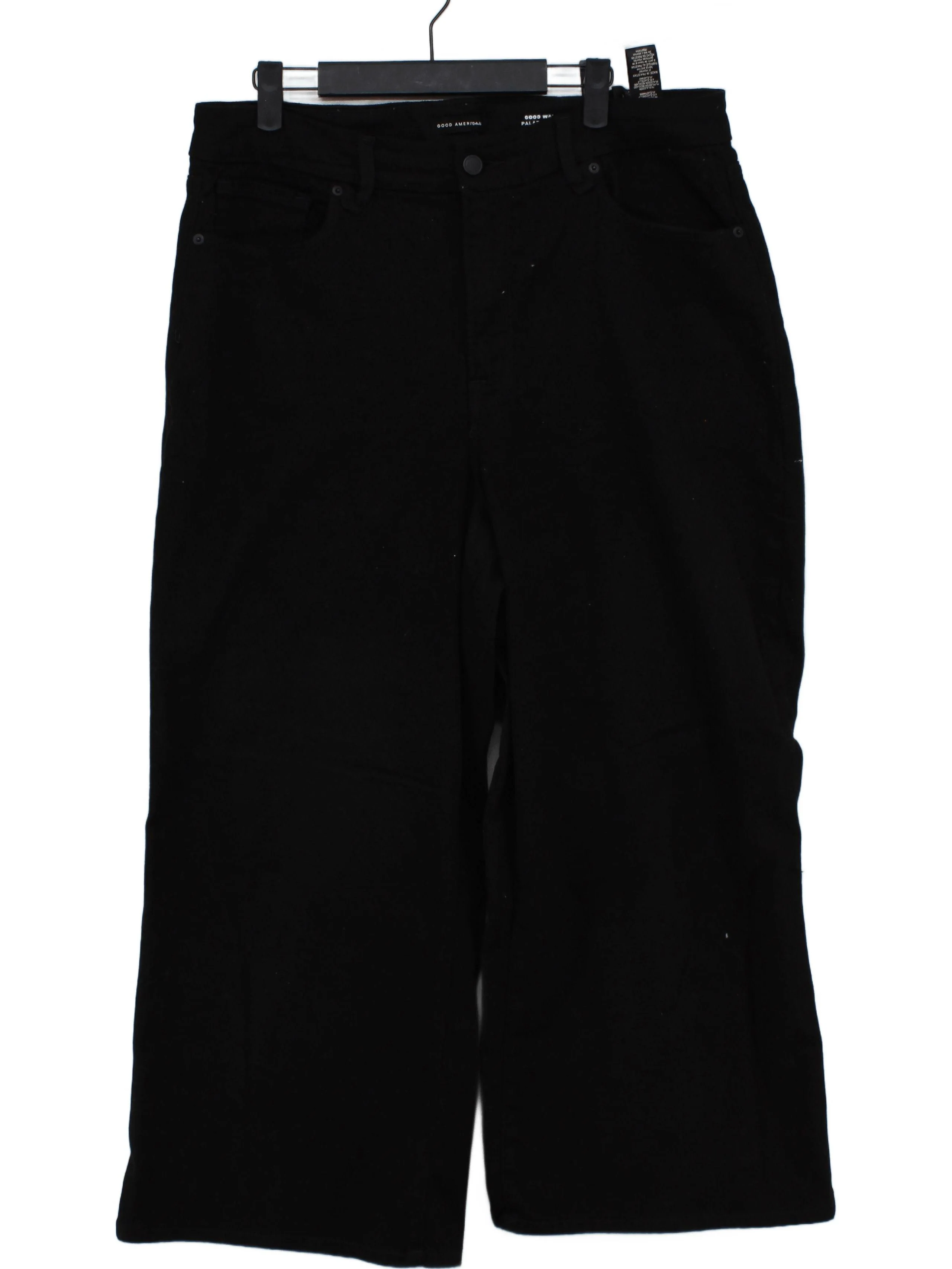 Good American Women's Trousers UK 16 Black Cotton