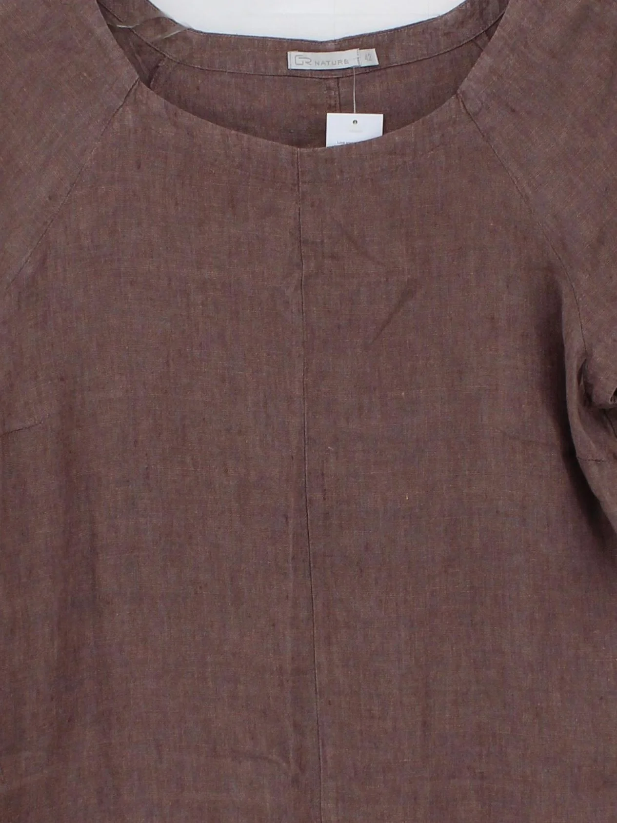 GR Nature T-Shirt Mini Dress UK14 in Brown - Image 3