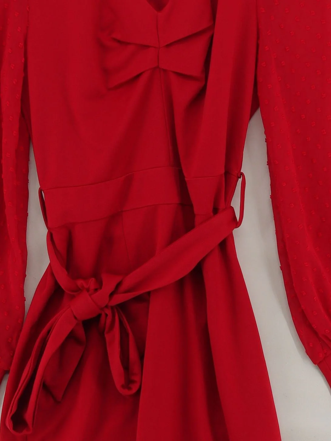 Grace Karin Shirt Mini Dress S in Red - Image 3