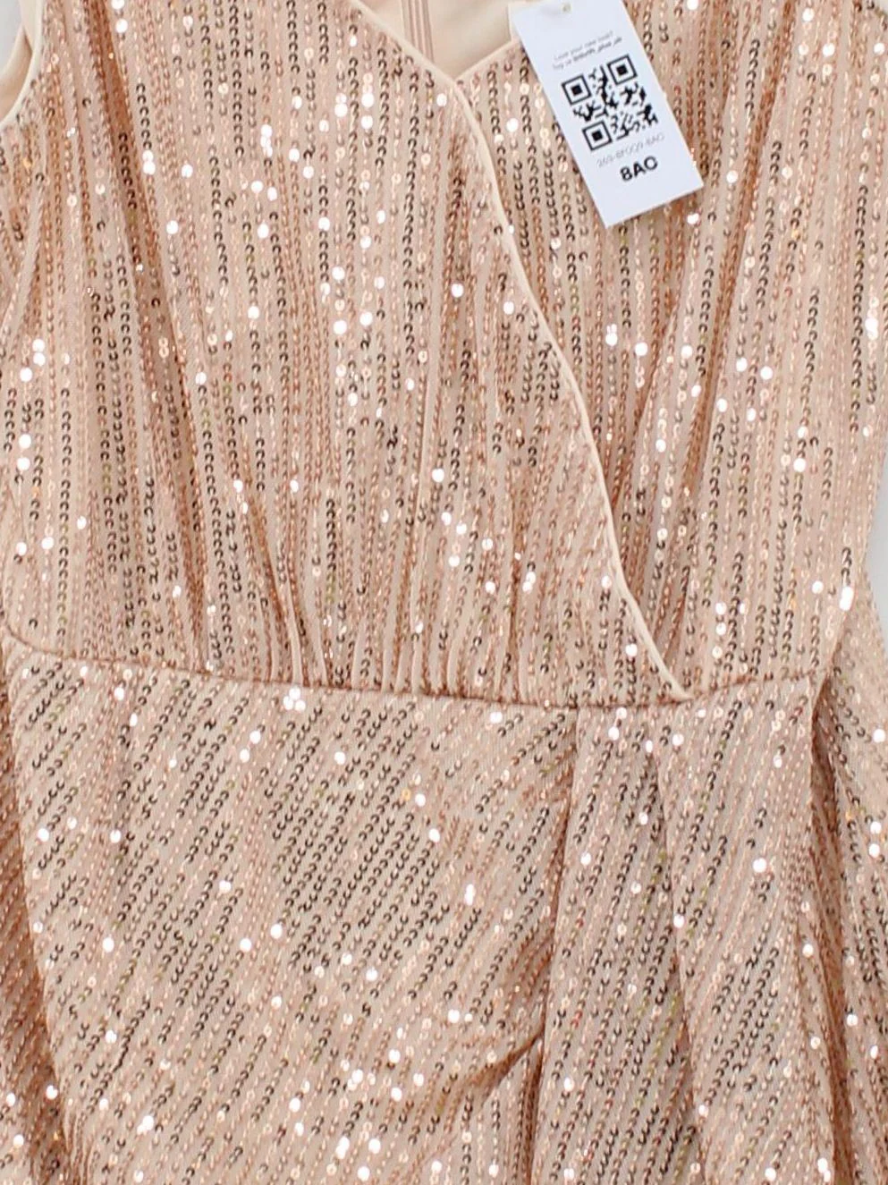 Grace Karin Wrap Mini Dress L in Gold - Image 3
