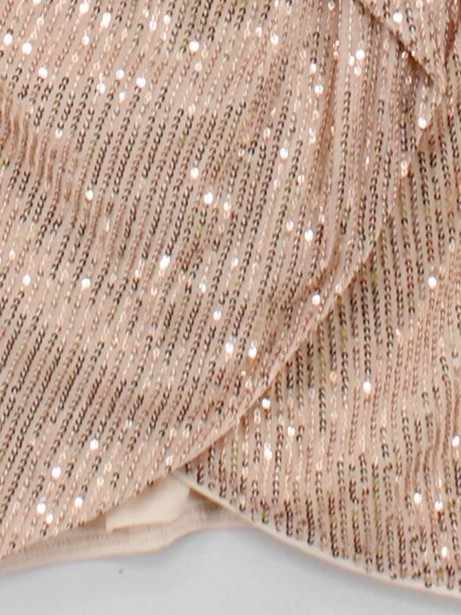 Grace Karin Wrap Mini Dress L in Gold - Image 4