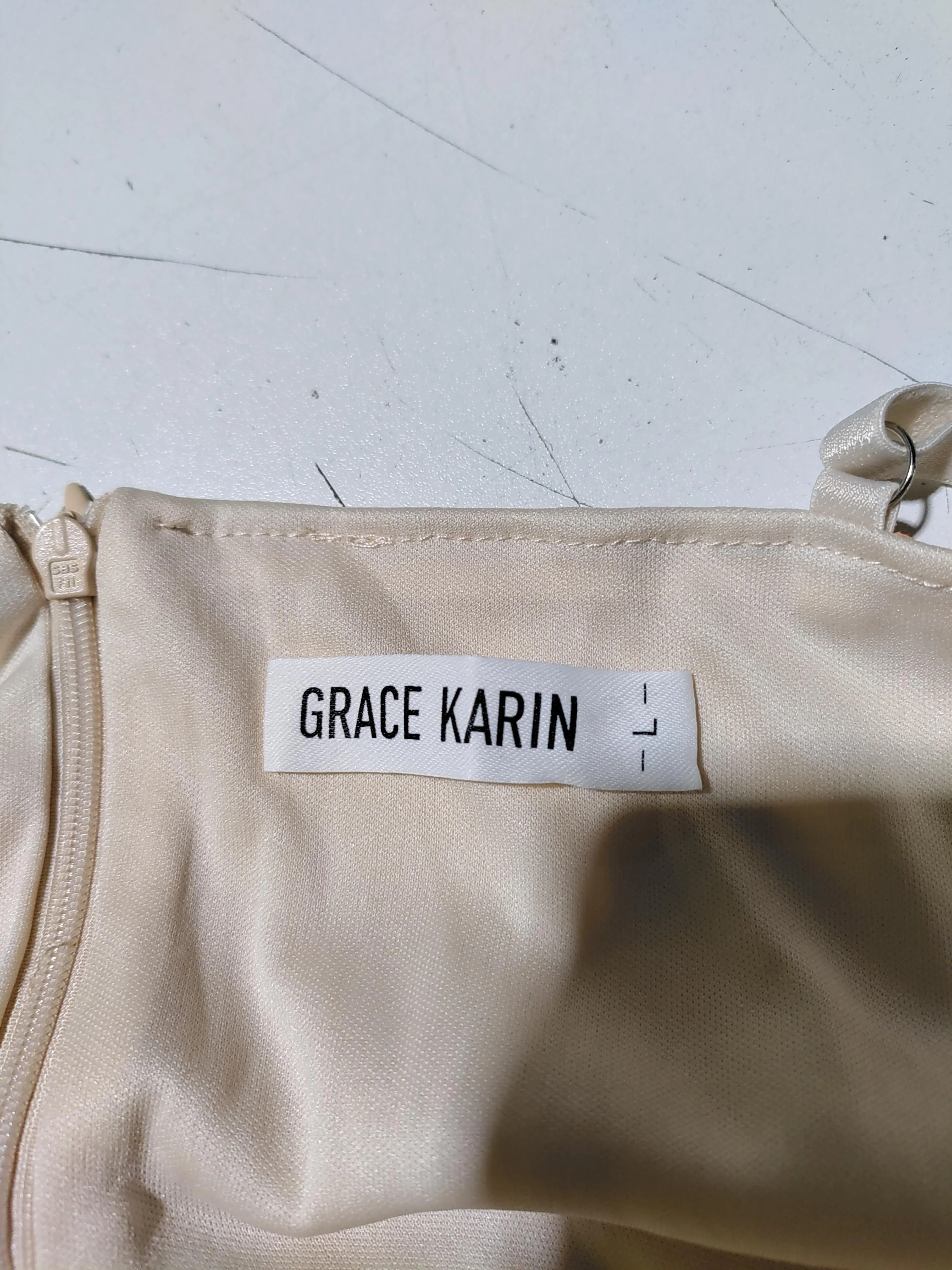 Grace Karin Wrap Mini Dress L in Gold - Image 5