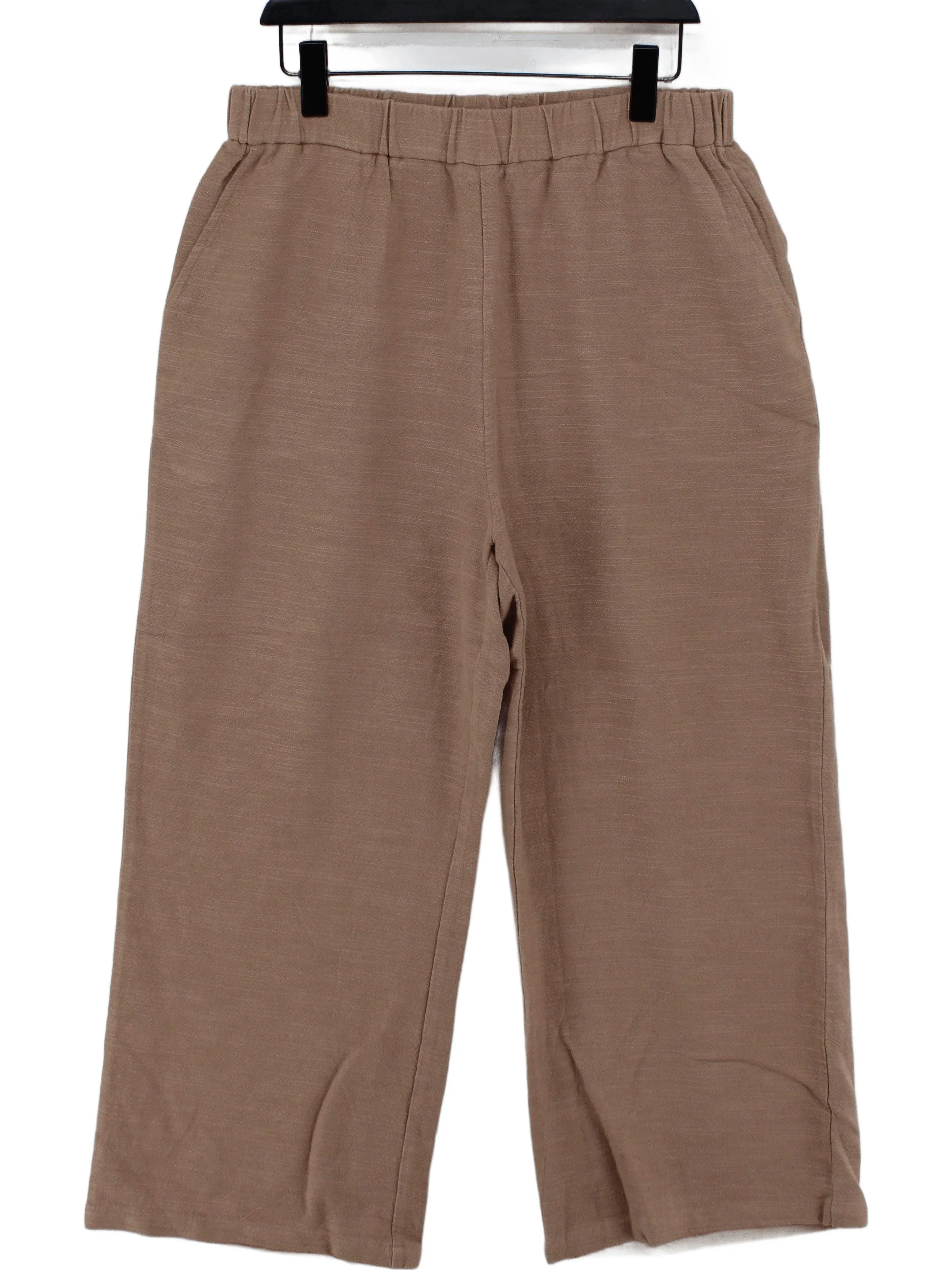 Grae Cove Women's Trousers XL Brown 100% Other Wide-Leg Cropped