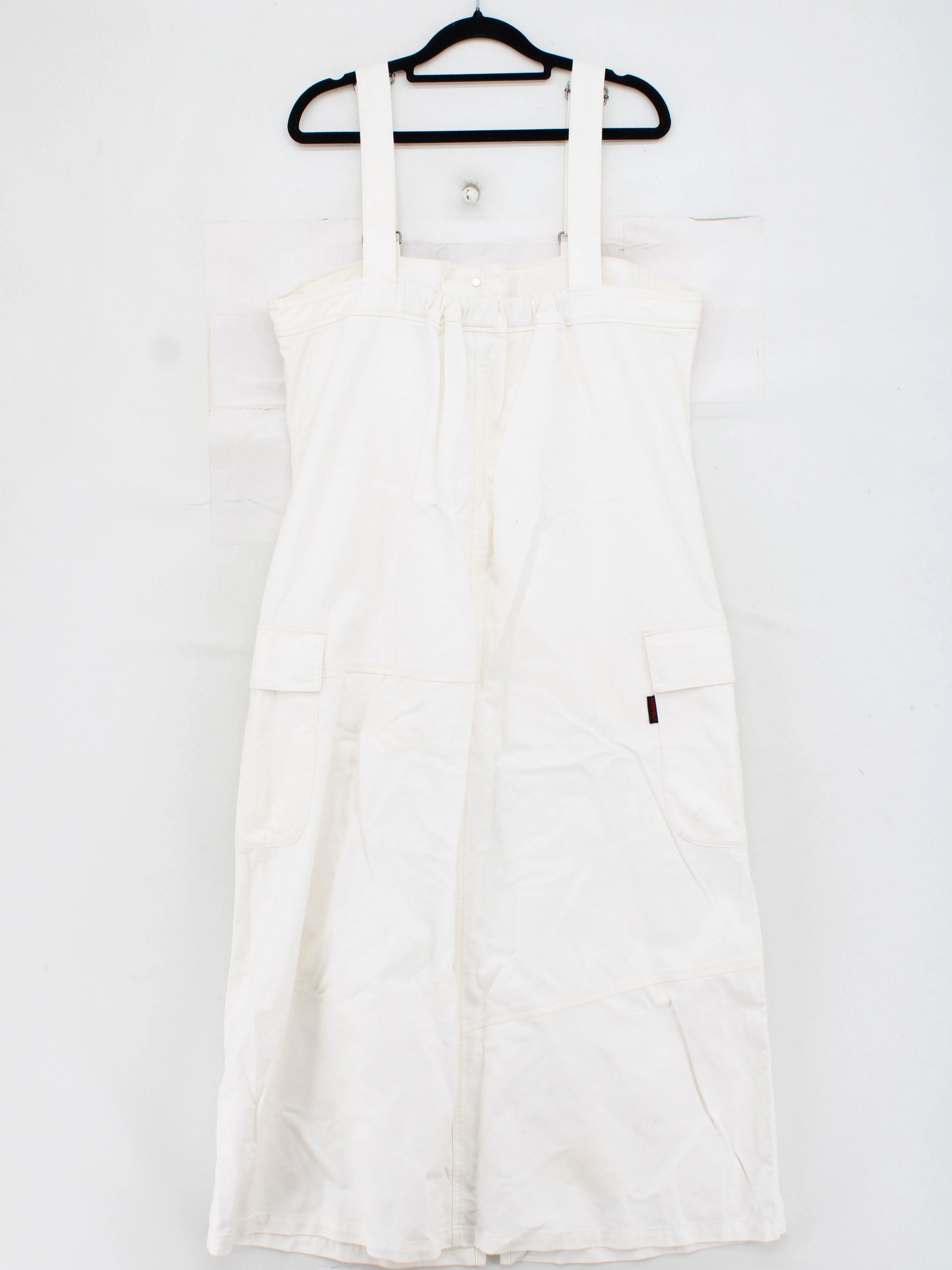 Gramicci Pinafore/Dungaree Midi Dress XL in White - Image 2