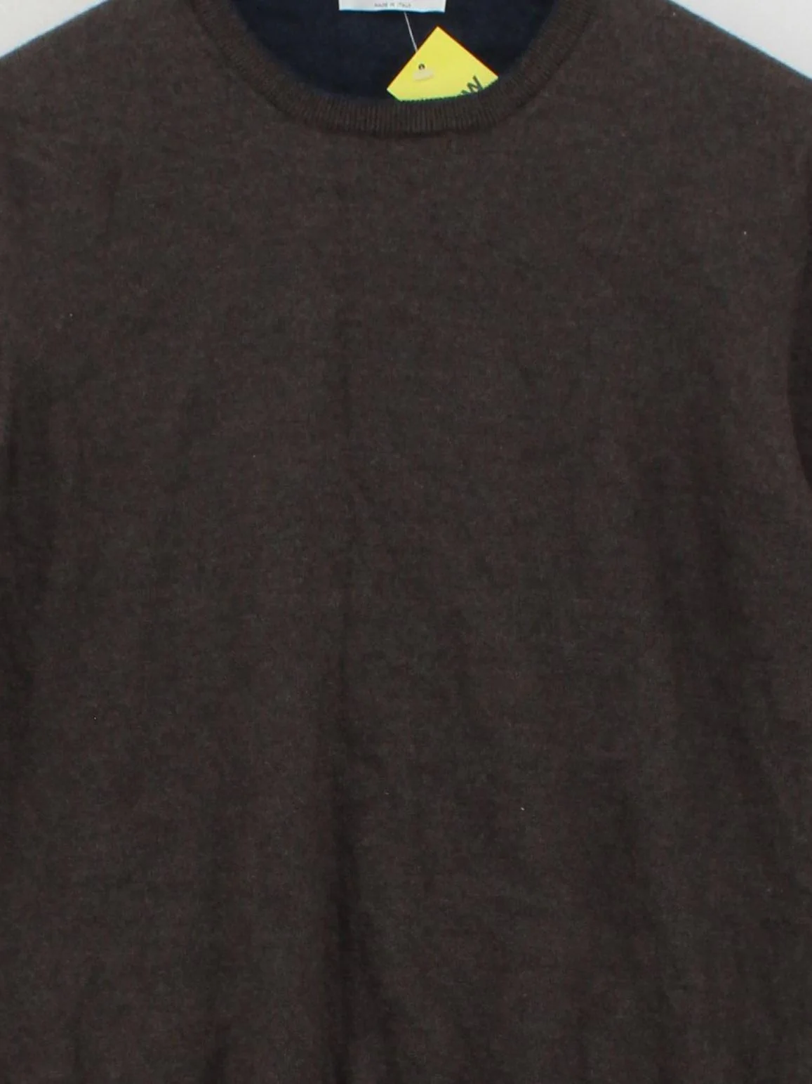 Gran Sasso Men's Jumper Chest: 36 in Brown 100% Wool Crew Neck Pullover - Image 3