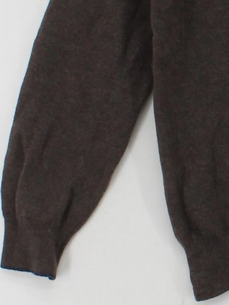 Gran Sasso Men's Jumper Chest: 36 in Brown 100% Wool Crew Neck Pullover - Image 4
